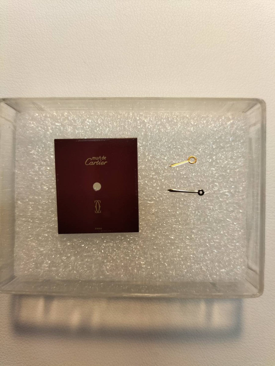 カルティエ マストタンク LM 手巻き Cal.78-1 SV925 革 純正尾錠(GP)ボルドー文字盤 ガーネットダイアル オーバーホール済み