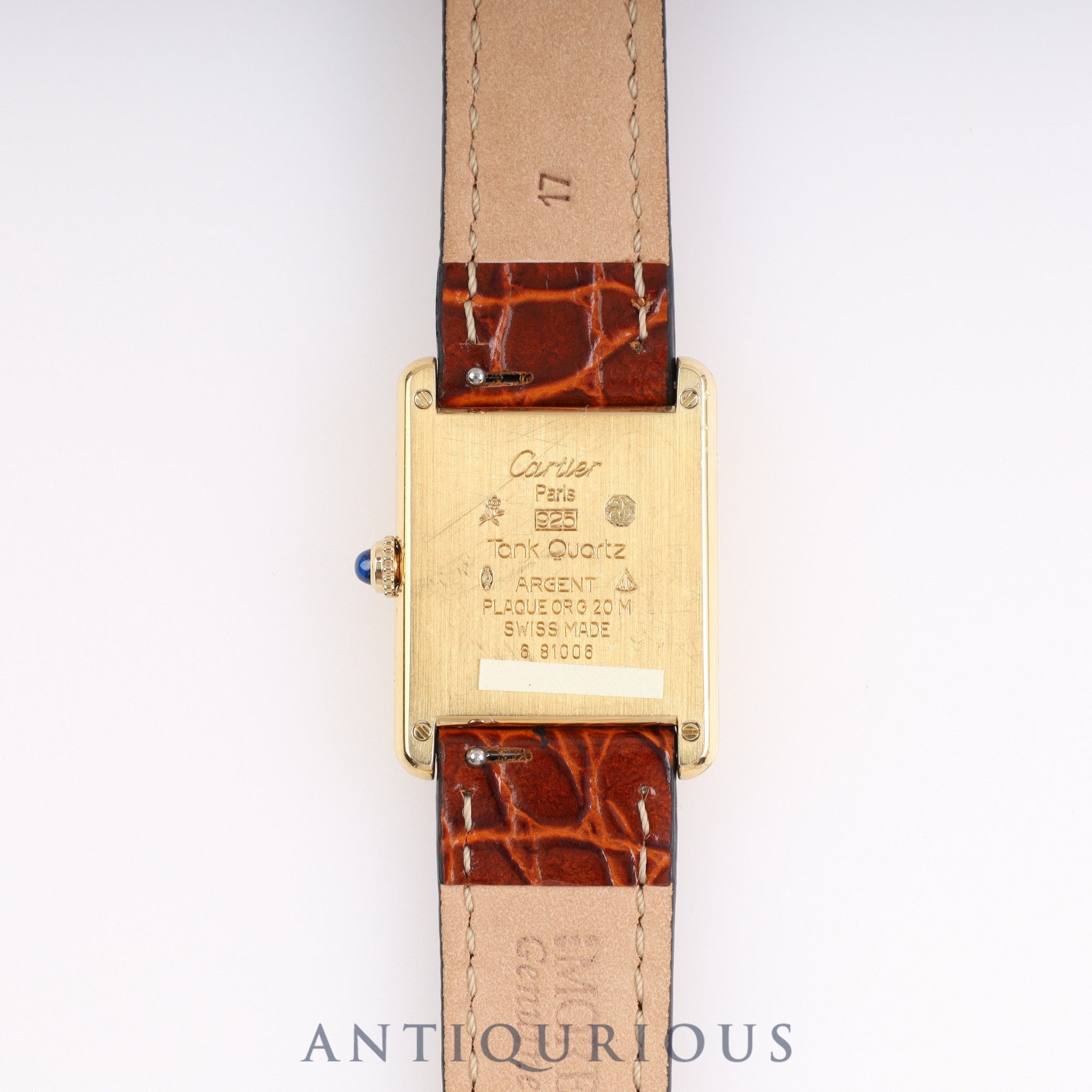 Cartier Must Tank LM QZ 6 81006 Ivory dial Box Warranty (1985) Cartier Boutique Complete Service