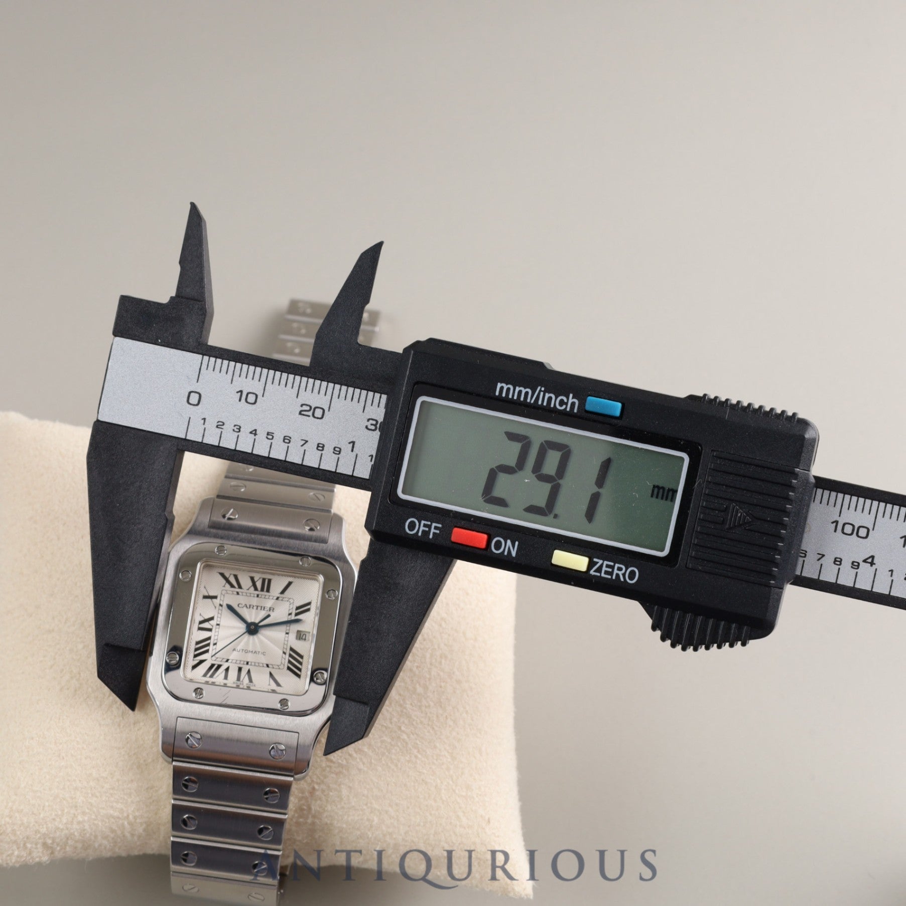 Cartier Santos Galbee LM 2319 Automatic SS SS Silver Guilloche Dial