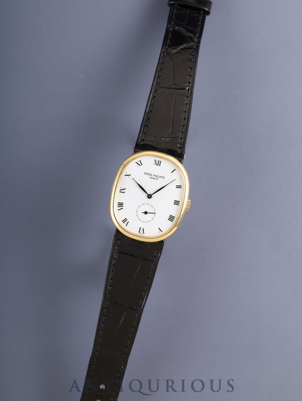 パテック・フィリップ ゴールデンエリプス 3948 手巻き Cal.215 750YG 純正革ベルト 純正尾錠(750YG)ホワイト文字盤 アーカイヴ ケース カード オーバーホール済み