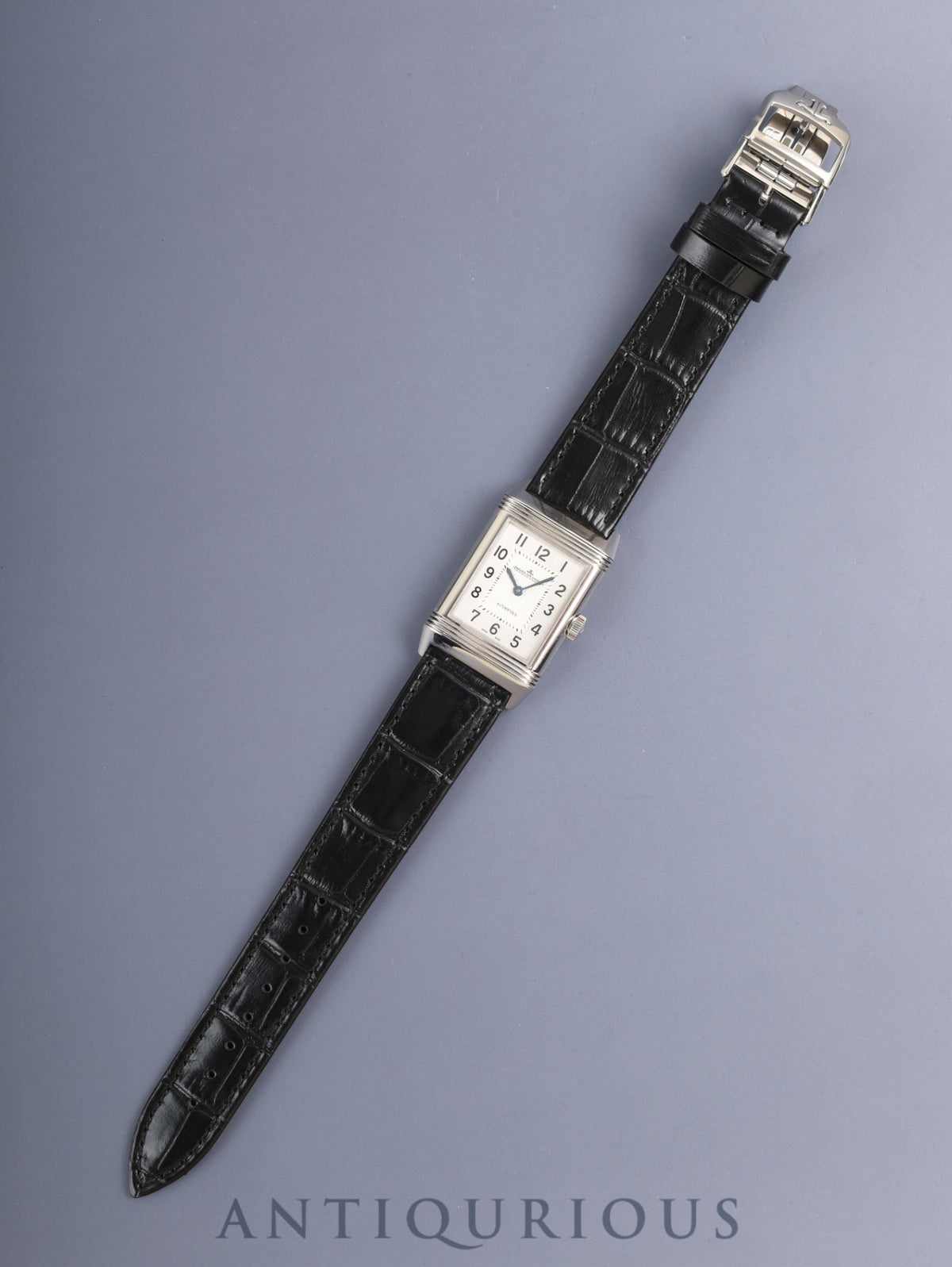 ジャガー・ルクルト レベルソ クラシック ミディアム Q2538420 / 212.8.S5 手巻き Cal.965 SS 革 純正バックル(SS)シルバーアラビア文字盤(SWISS MADE表記)箱 オーバーホール済み
