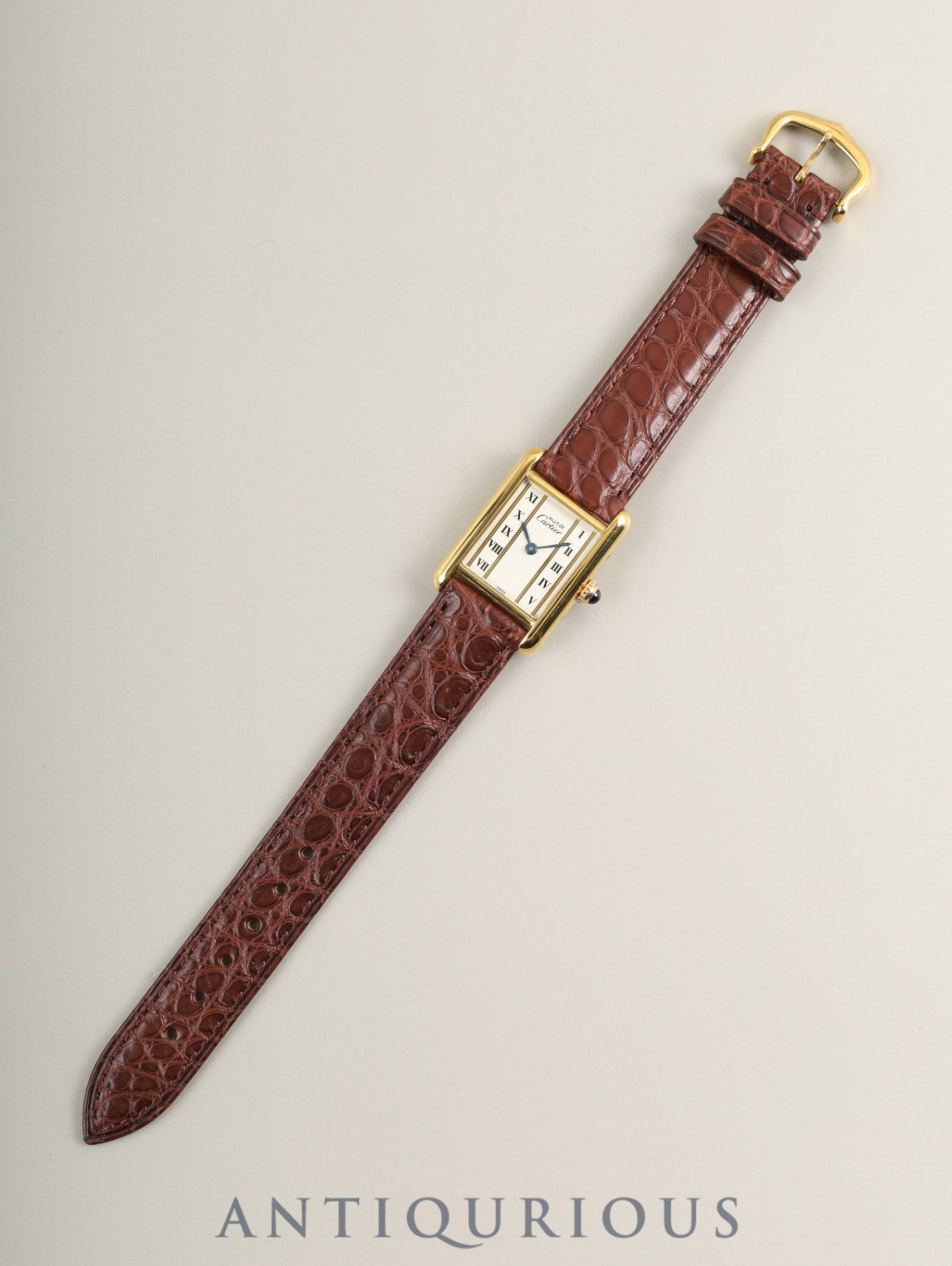 カルティエ マストタンク SM W1003053 / 5057001 クォーツ Cal.057 SV925 革 純正ピンバックル(GP)ストレートローマン文字盤(SWISS表記)オーバーホール済み