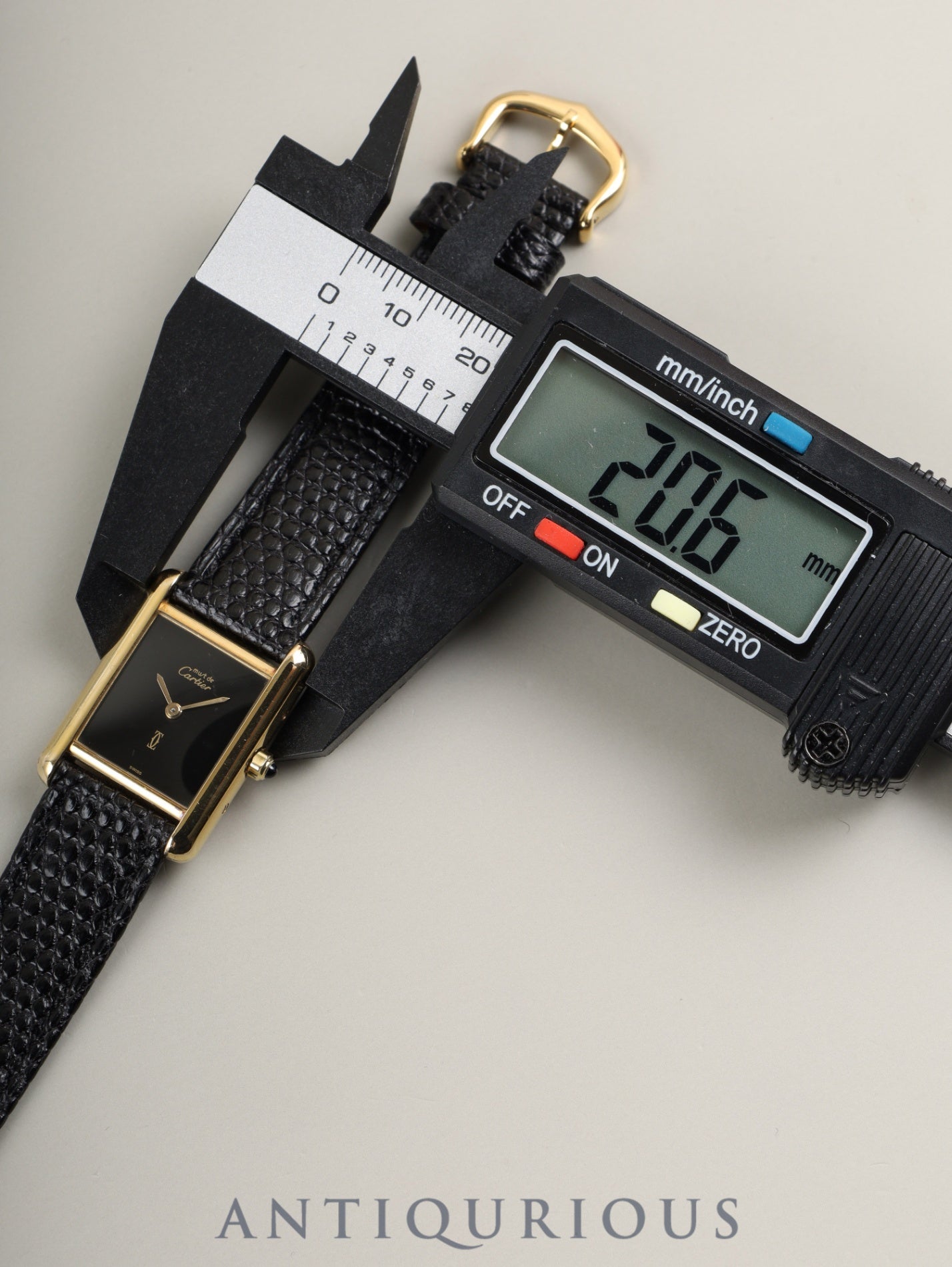 カルティエ マストタンク SM 3 66001クォーツ Cal.157 SV925 革 純正ピンバックル(GP)オニキス文字盤(SWISS表記)オーバーホール済み