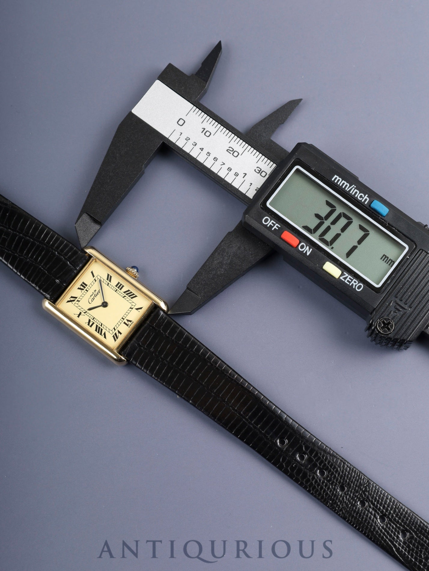 カルティエ マストタンク LM 手巻き Cal.78-1 SV925 革 純正ピンバックル(GP)アイボリーローマン文字盤(SWISS表記) 箱 冊子 国際永久保証書(1982年 / 個人名記載) オーバホール済み