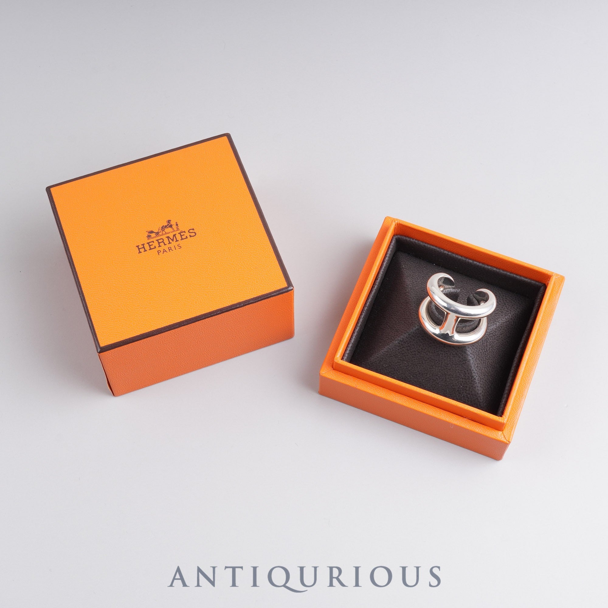 Hermes Ring Osmos GM SV925 #52 Box 22 Years Engraved