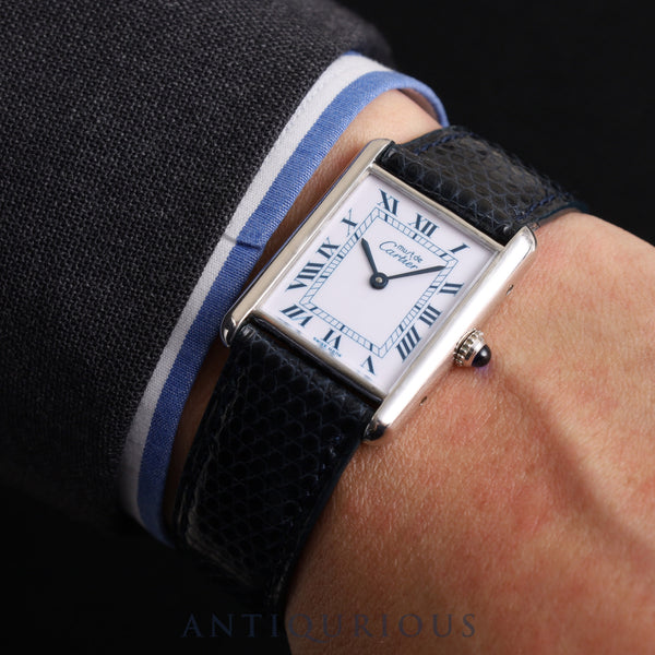 Cartier Must Tank LM 690006 Quartz Cal.690 SV925 Genuine leather strap Genuine buckle (SS) White Roman dial Overhauled and refinished to like new