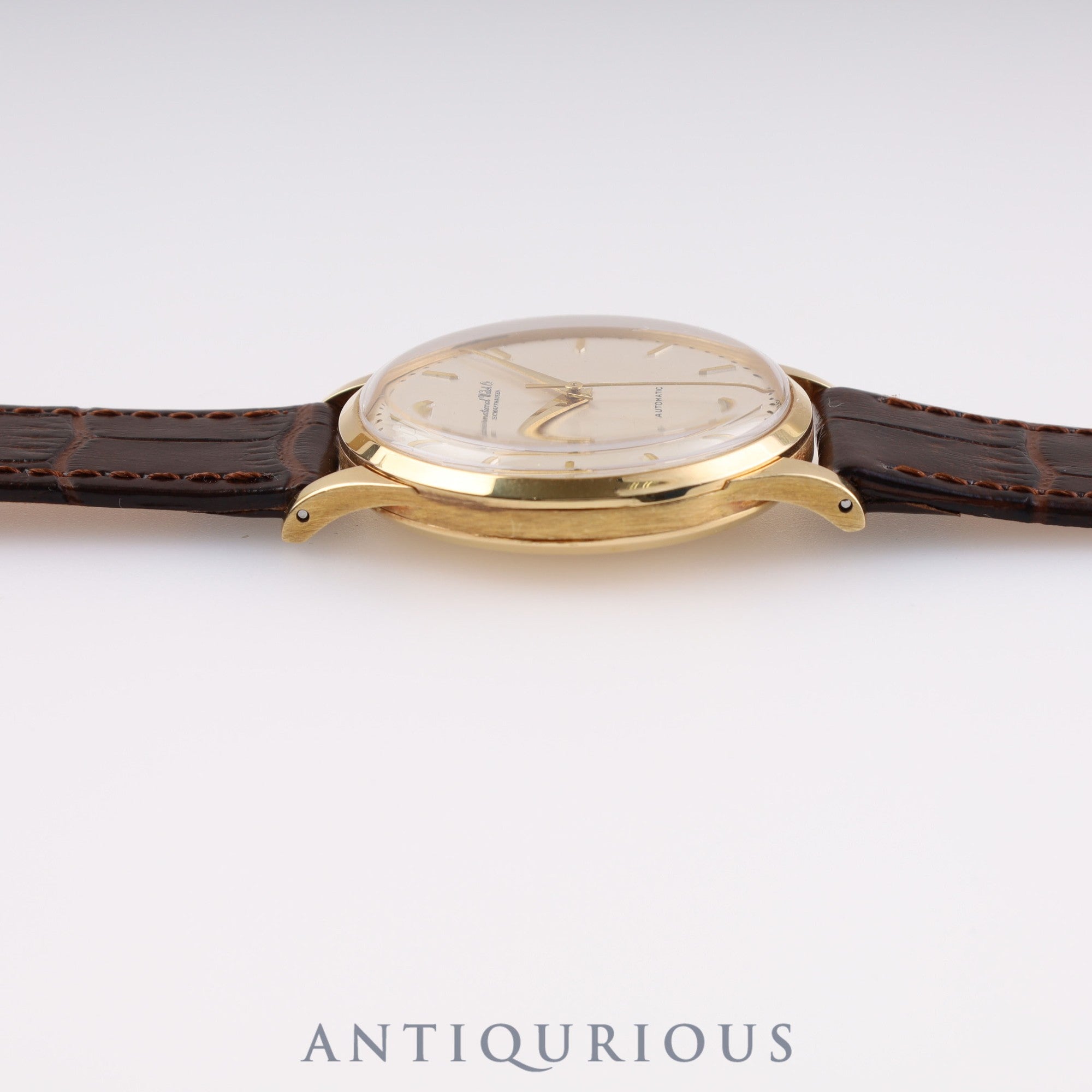 IWC Old Inter Automatic Cal.853 YG Leather Silver Dial IWC