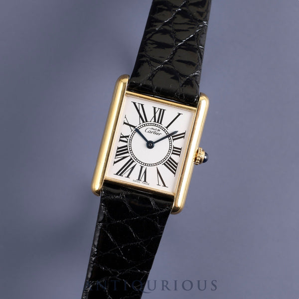 Cartier Must Tank LM 590005 Quartz SV925 Leather Opalan Dial Complete service (full maintenance) completed at Cartier boutique