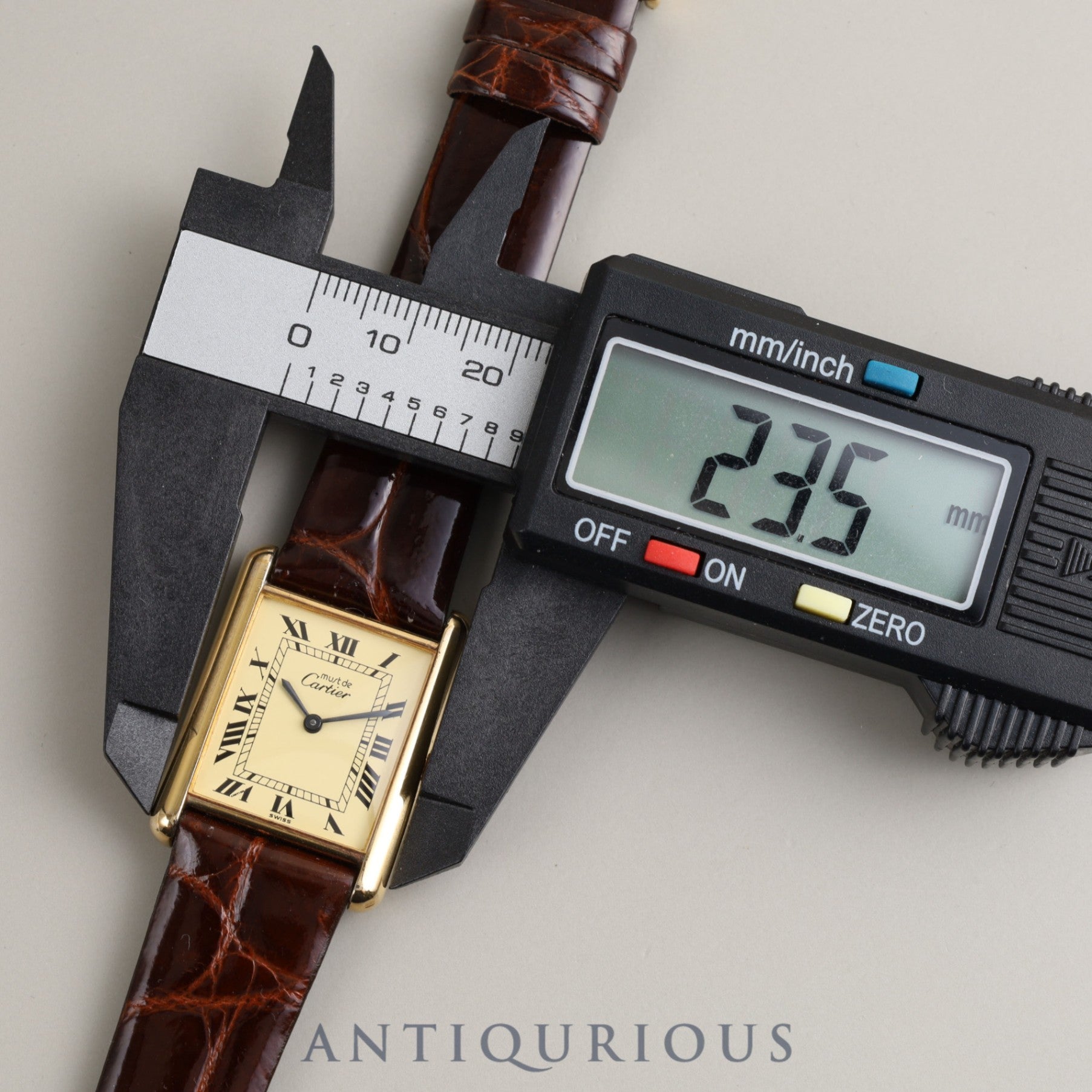 Cartier Must Tank LM Manual Winding Cal.78-1 SV925 Leather Ivory Dial Box Warranty (1982)