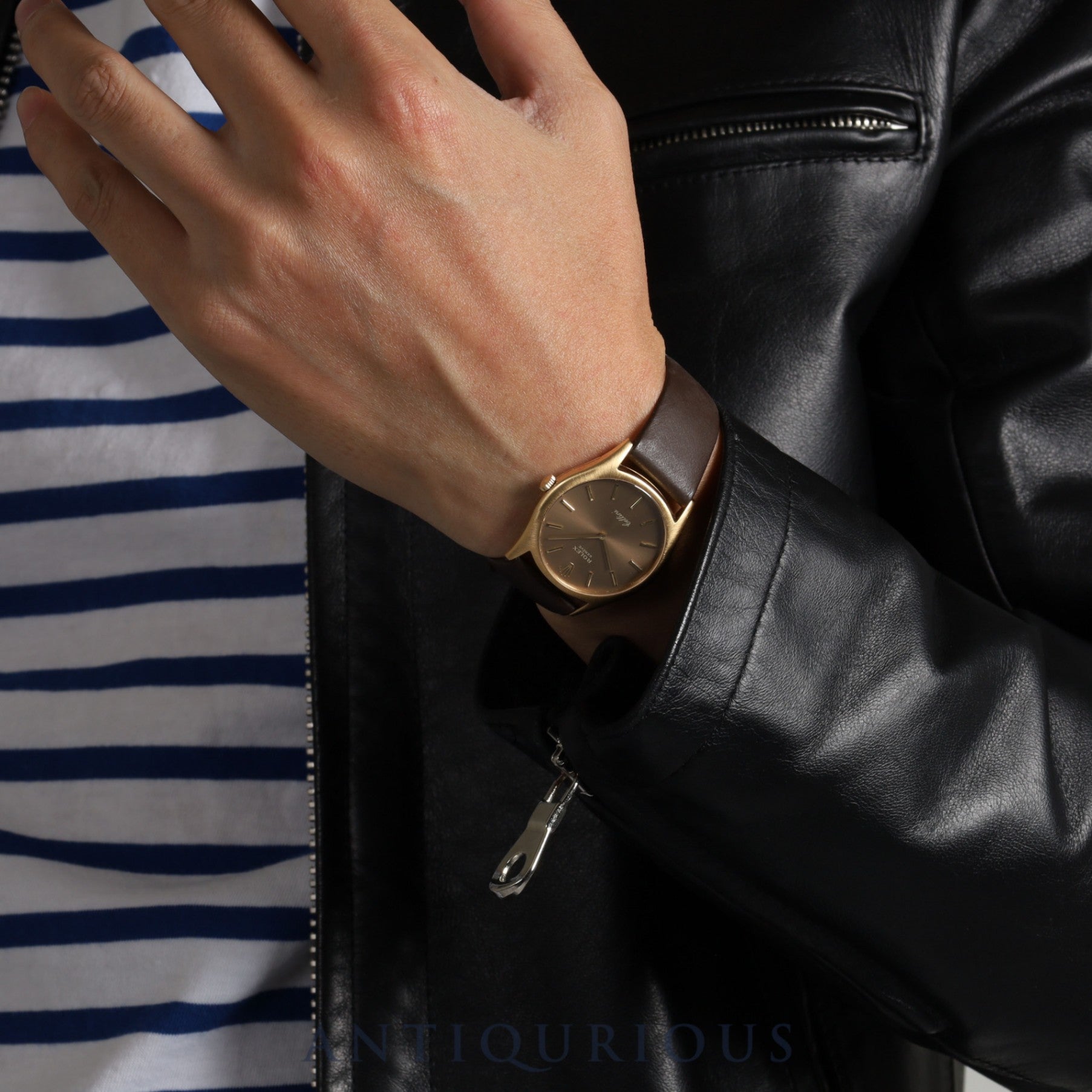 Rolex Cellini 3804 Manual winding Cal.1601 750 Genuine leather strap Genuine buckle (GP) Champagne dial No. 43 1975 Overhauled