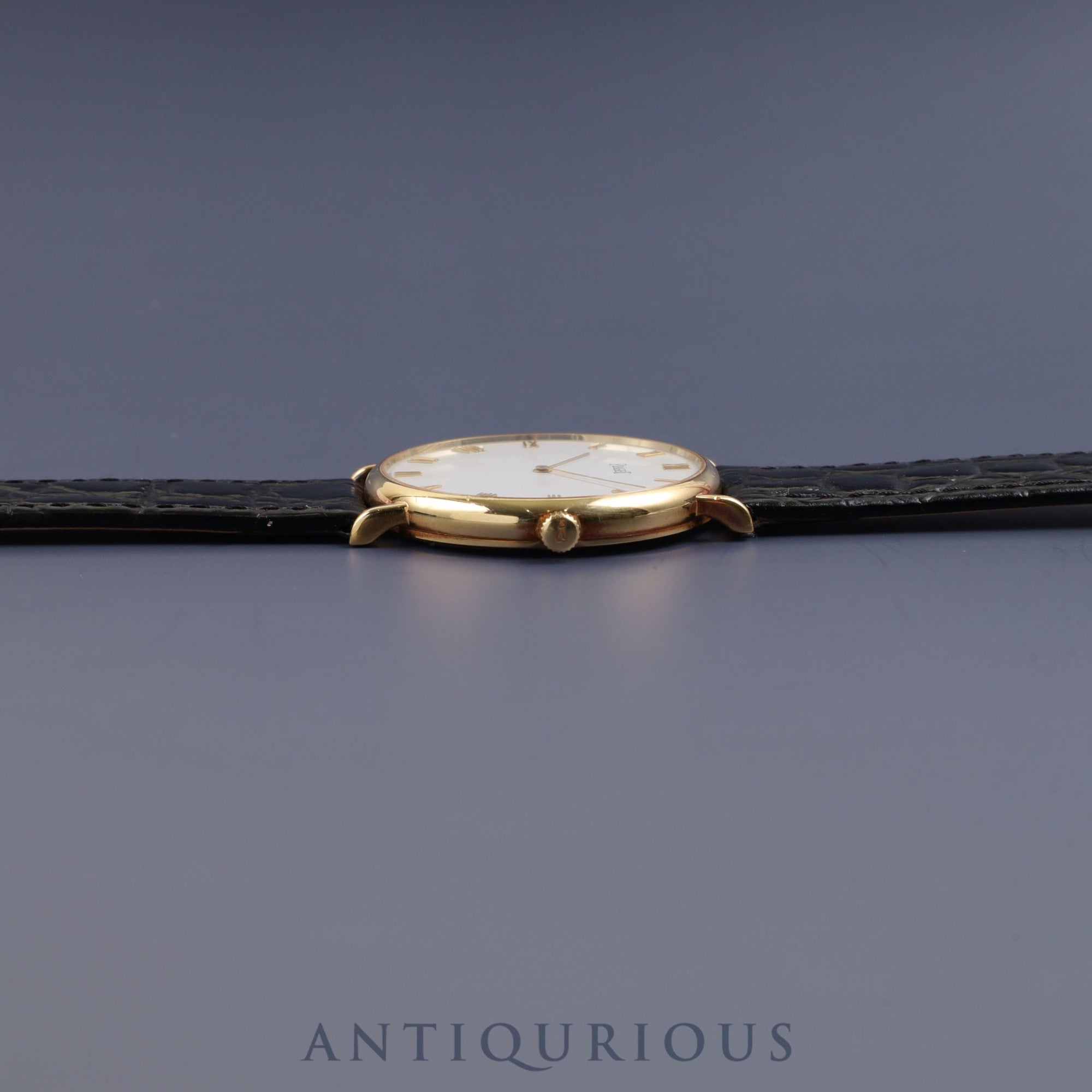 ピアジェ ラウンド 9035N 手巻き Cal.9P2 750 革 純正尾錠(GP) ホワイト文字盤 32mm 保証書 オーバーホール済み