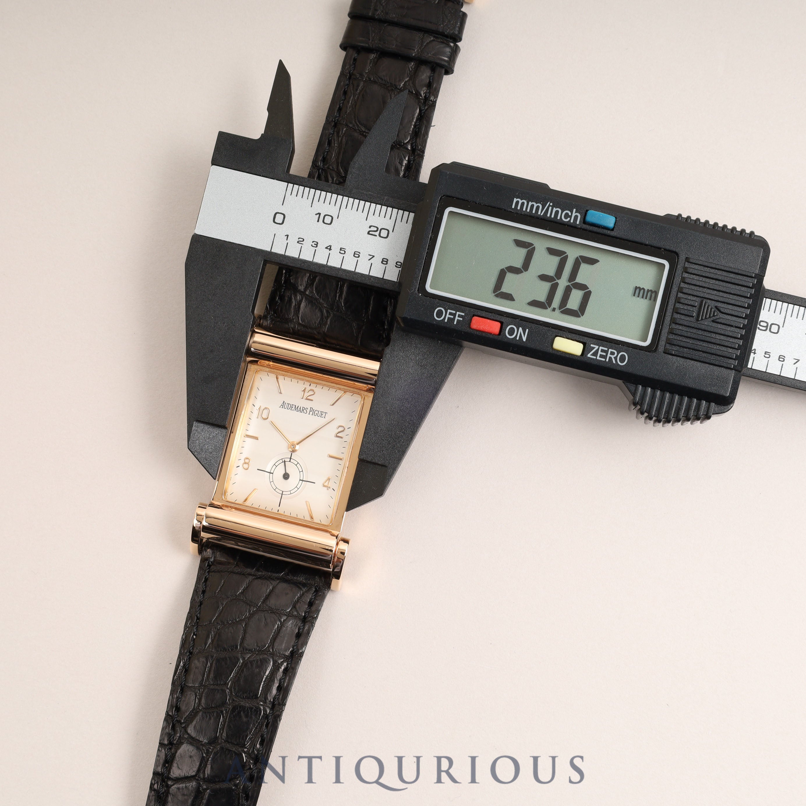 オーデマ・ピゲ カナぺ 149340R.00.A002XX.01 手巻き Cal.2085/2832 750PG 革 純正尾錠(750PG)アイボリー文字盤 紙箱 コンプリートサービス済み