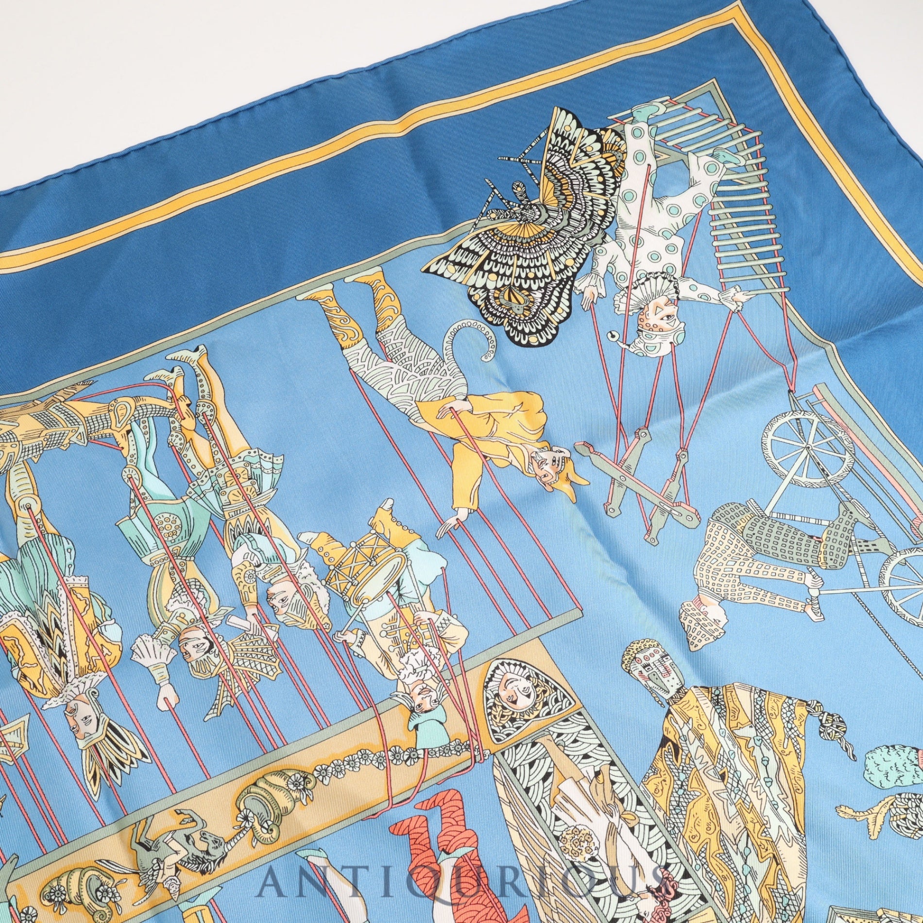 Hermes scarf Carré 90 LE TEMPS des MARIONNETTES Marionette Time SILK 100% Box