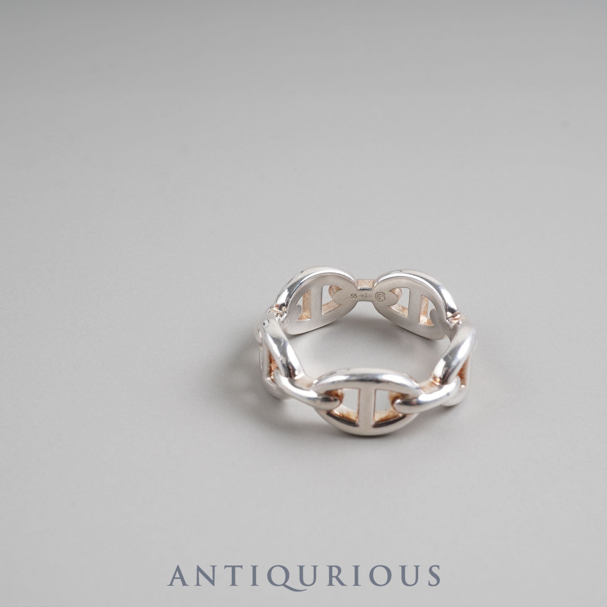 Hermes Ring Chaine d'Ancre Anchaine #55 AG925 Box Certificate