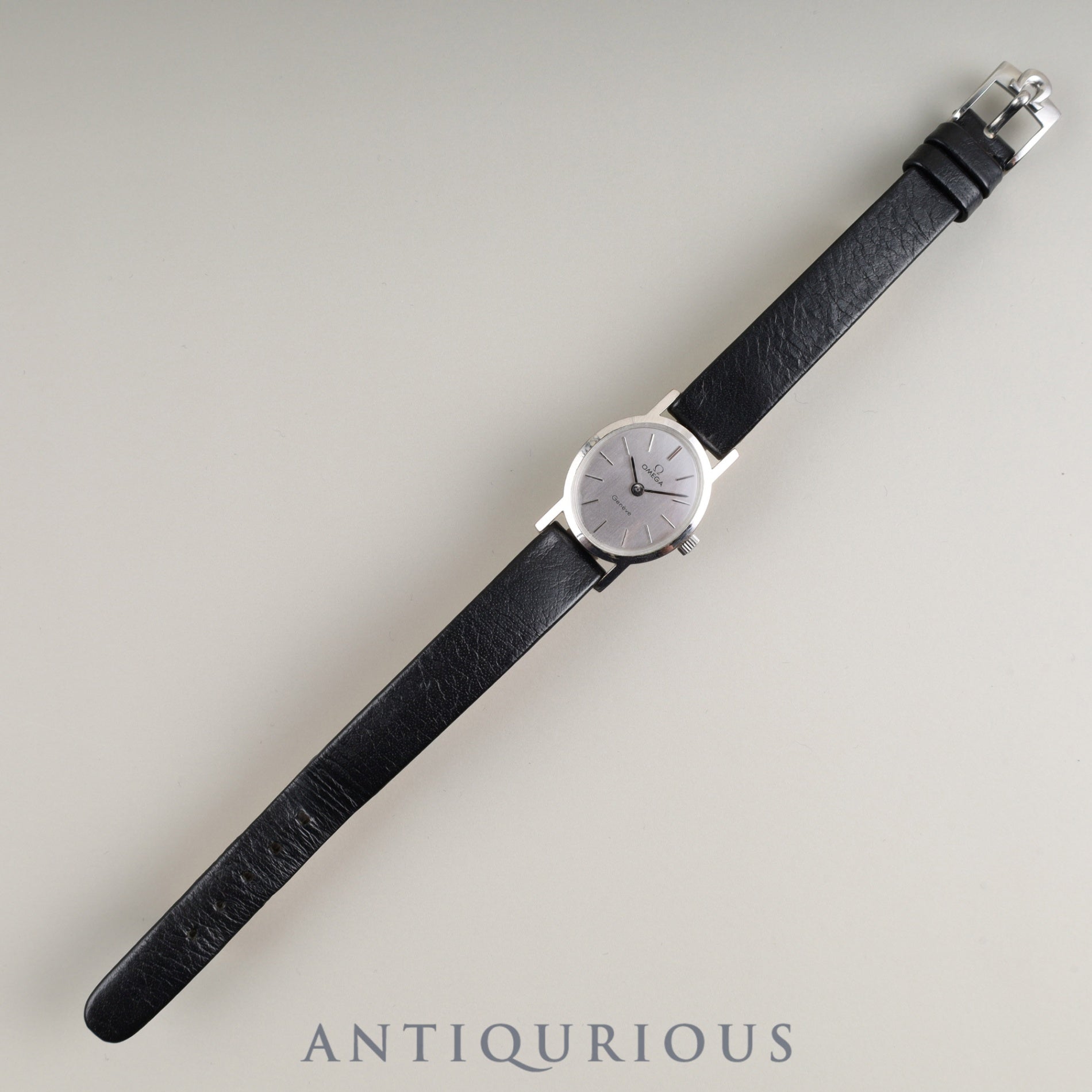 オメガ ジュネーブ 5110411 手巻き SS 純正革ベルト 純正尾錠(SS) シルバー文字盤 オーバーホール済み