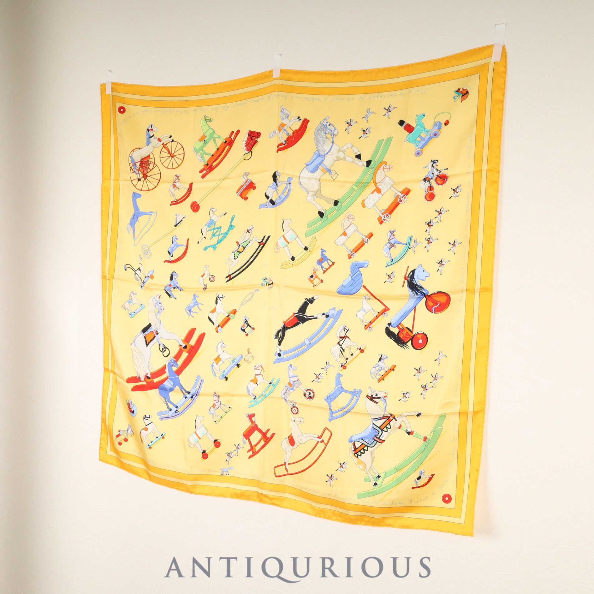 エルメス スカーフ カレ90 お馬の話をして SILK100%