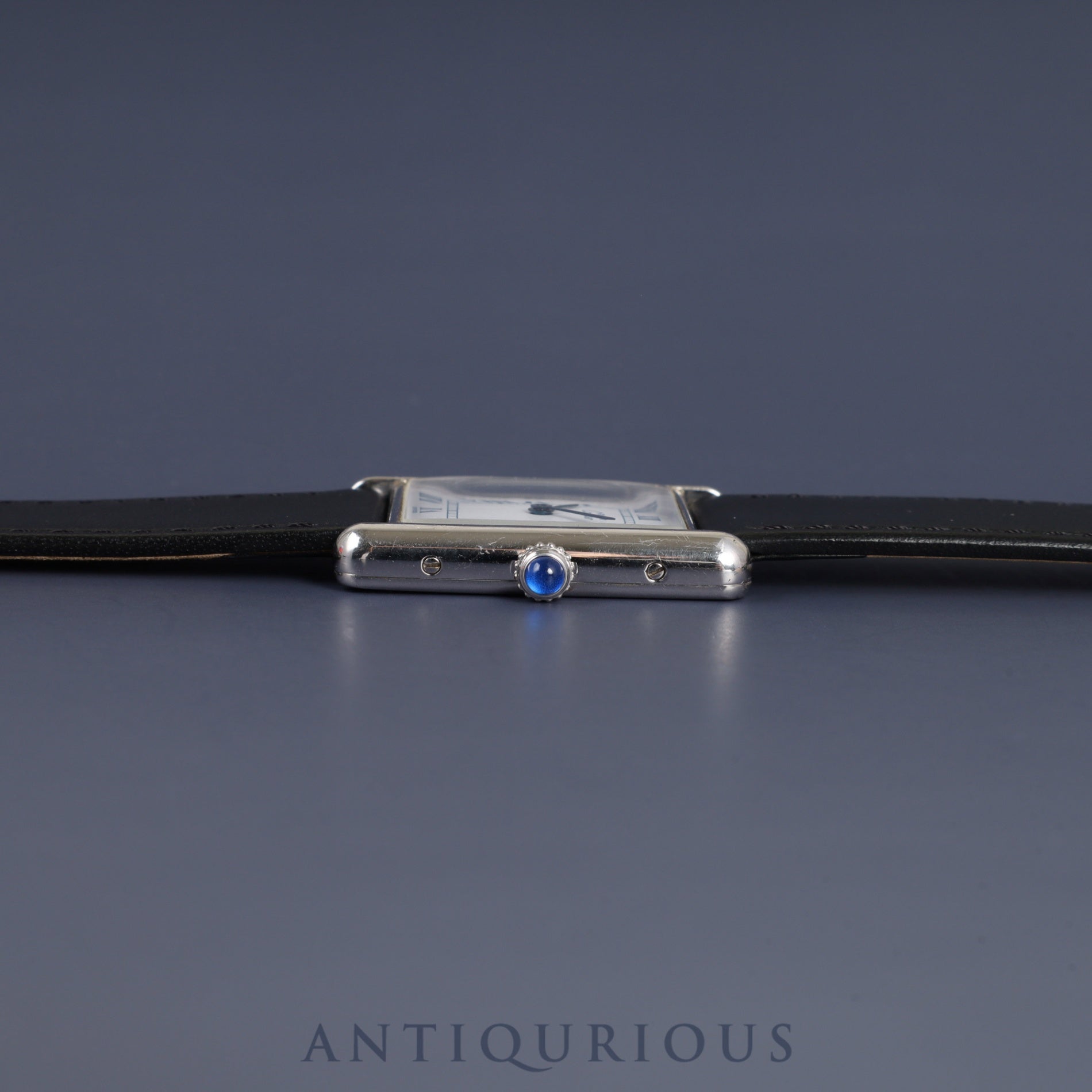 カルティエ マストタンク LM 690006 クォーツ Cal.81 SV925 革 純正尾錠(SS)ホワイトローマン文字盤 オーバーホール済み