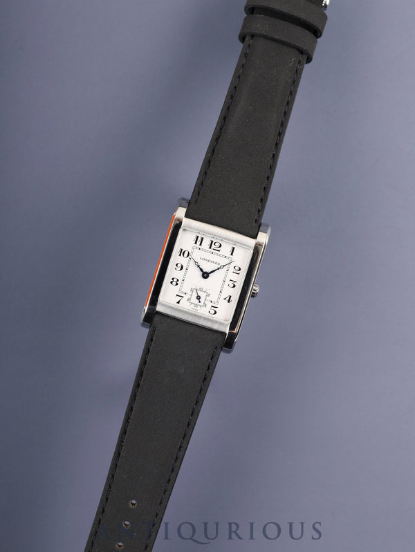 Longines DolceVita L5.673.4 Quartz Caliber 980.163 Stainless Steel Leather Strap with Genuine Stainless Steel Buckle, White Arabic Dial, Overhauled