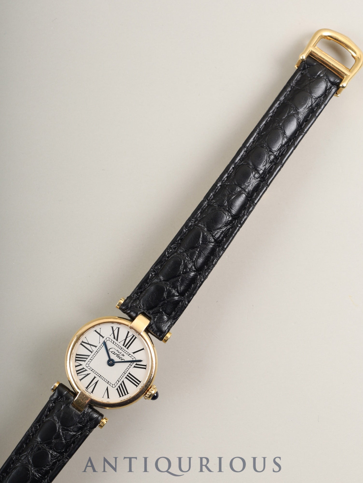 カルティエ マスト ヴァンドーム VLC SM W1005354 / 590004 クォーツ Cal.90 SV925 革 純正Dバックル(GP)オパラン文字盤 箱 冊子 保証書(1995年) オーバーホール済み