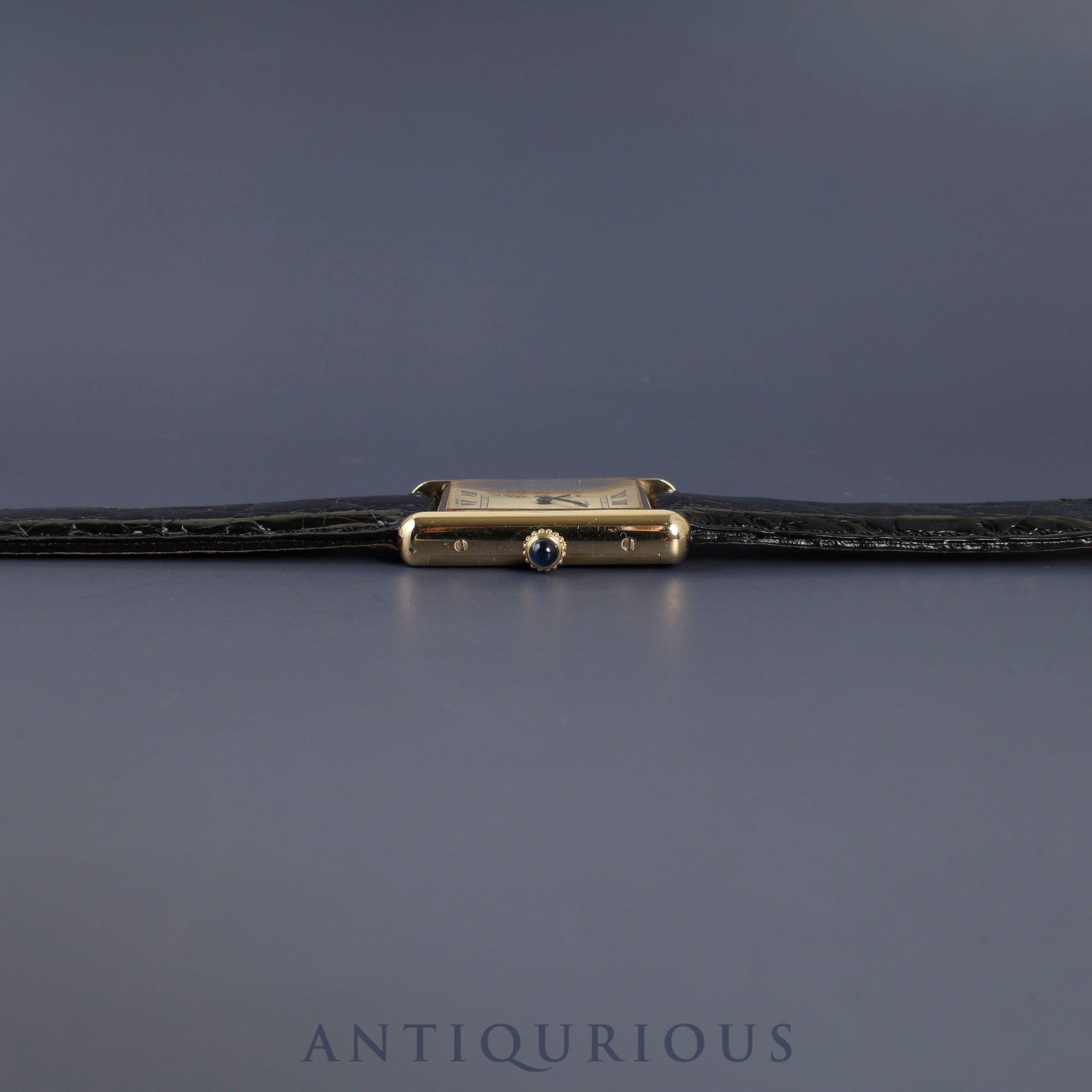 Cartier Must Tank LM Manual Winding Cal. 78-1 SV925 Leather Strap with Genuine GP Buckle Ivory Roman Dial Circa 1976-1981 Overhauled