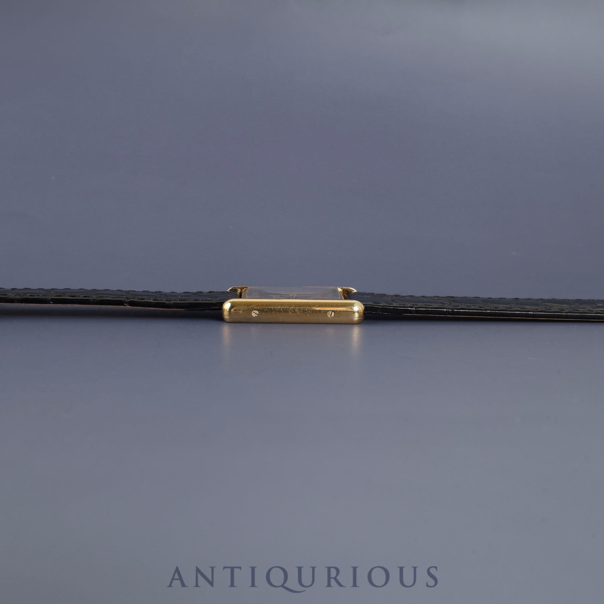 カルティエ マストタンク LM 6 81006 クォーツ Cal.81 SV925 革 純正尾錠(GP) グレー飛びローマン文字盤 オーバーホール済み