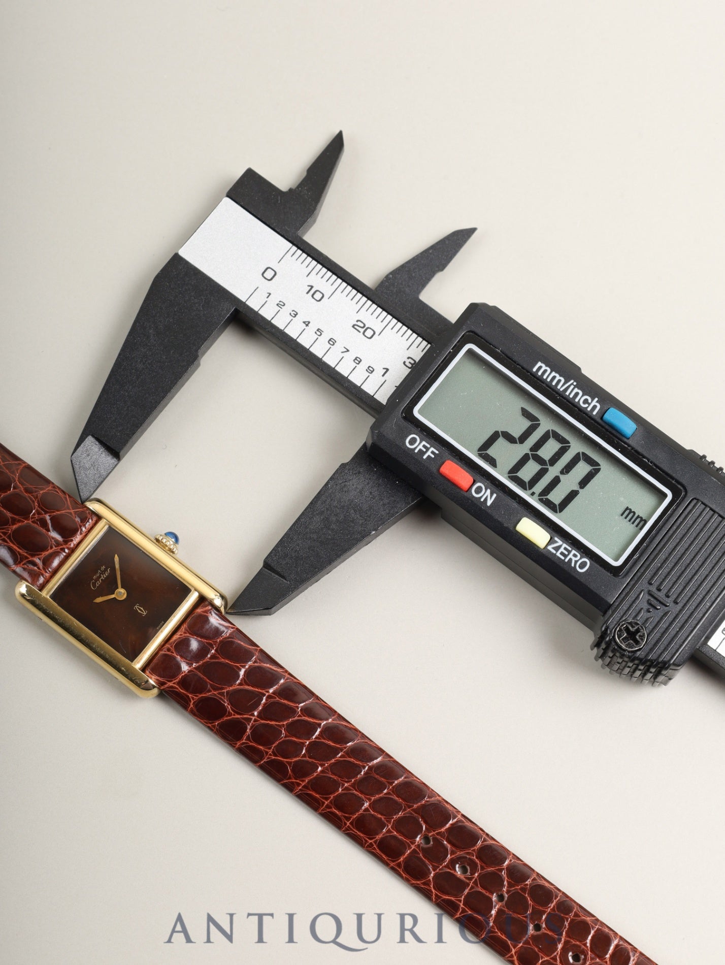 カルティエ マストタンク SM 3 手巻き Cal.78-1 SV925 革 純正ピンバックル(GP)マホガニー文字盤(SWISS表記) 箱 冊子 保証書(1981年 / 個人名記載有り)オーバーホール済み
