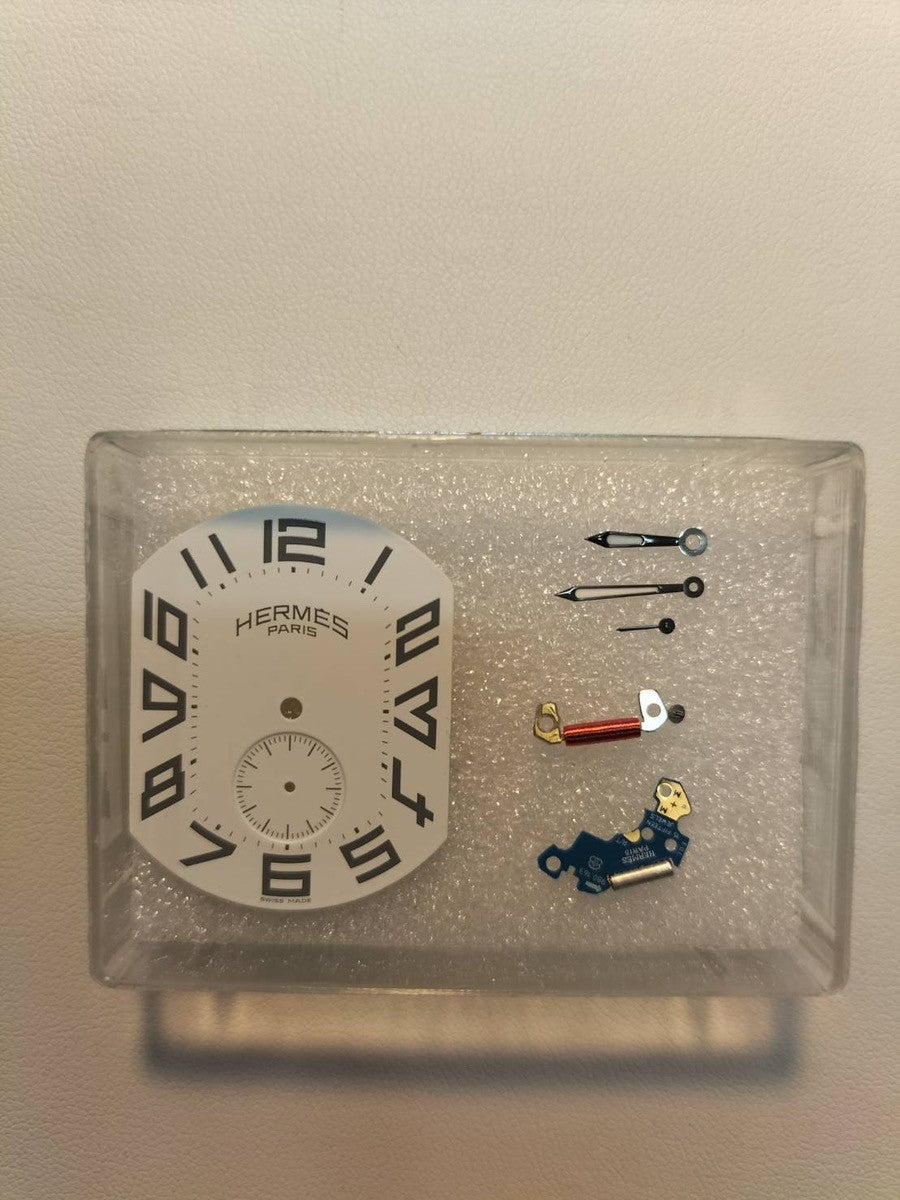 Hermes Rallye RA1.810 Quartz Cal.980.163 Stainless Steel White Dial Box Warranty Card Overhauled