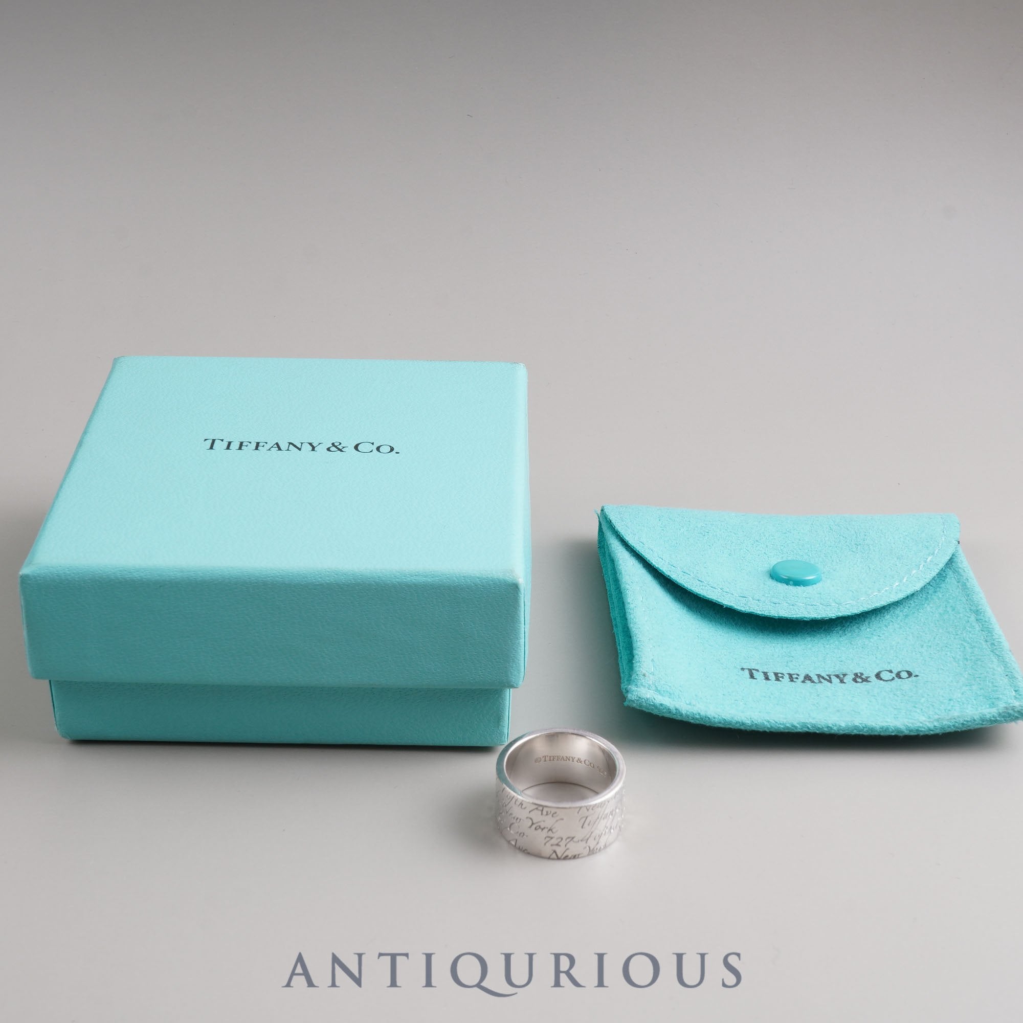 Tiffany Ring Notes Wide New York SV925 Box Dust Bag