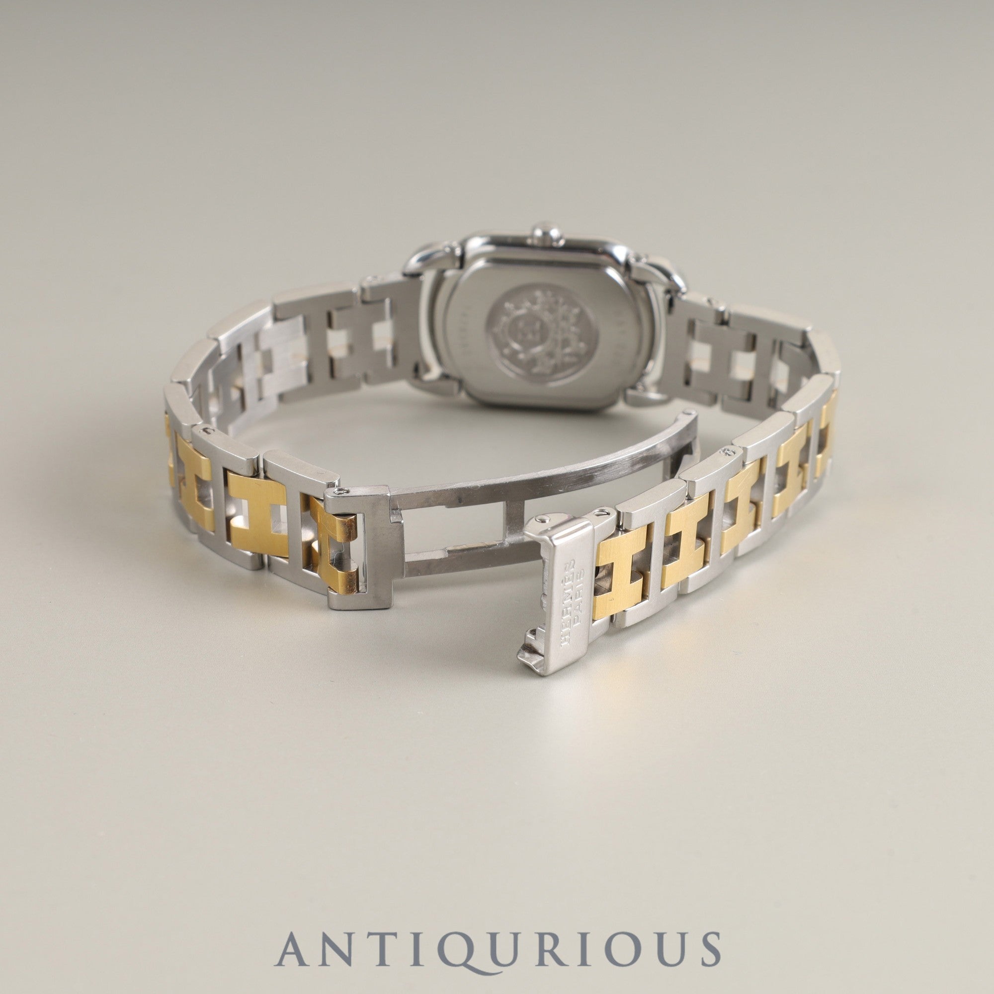 エルメス ラリー RA1.220 クォーツ Cal.976.001 SS/GP SS/GP ホワイト文字盤 オーバーホール済み