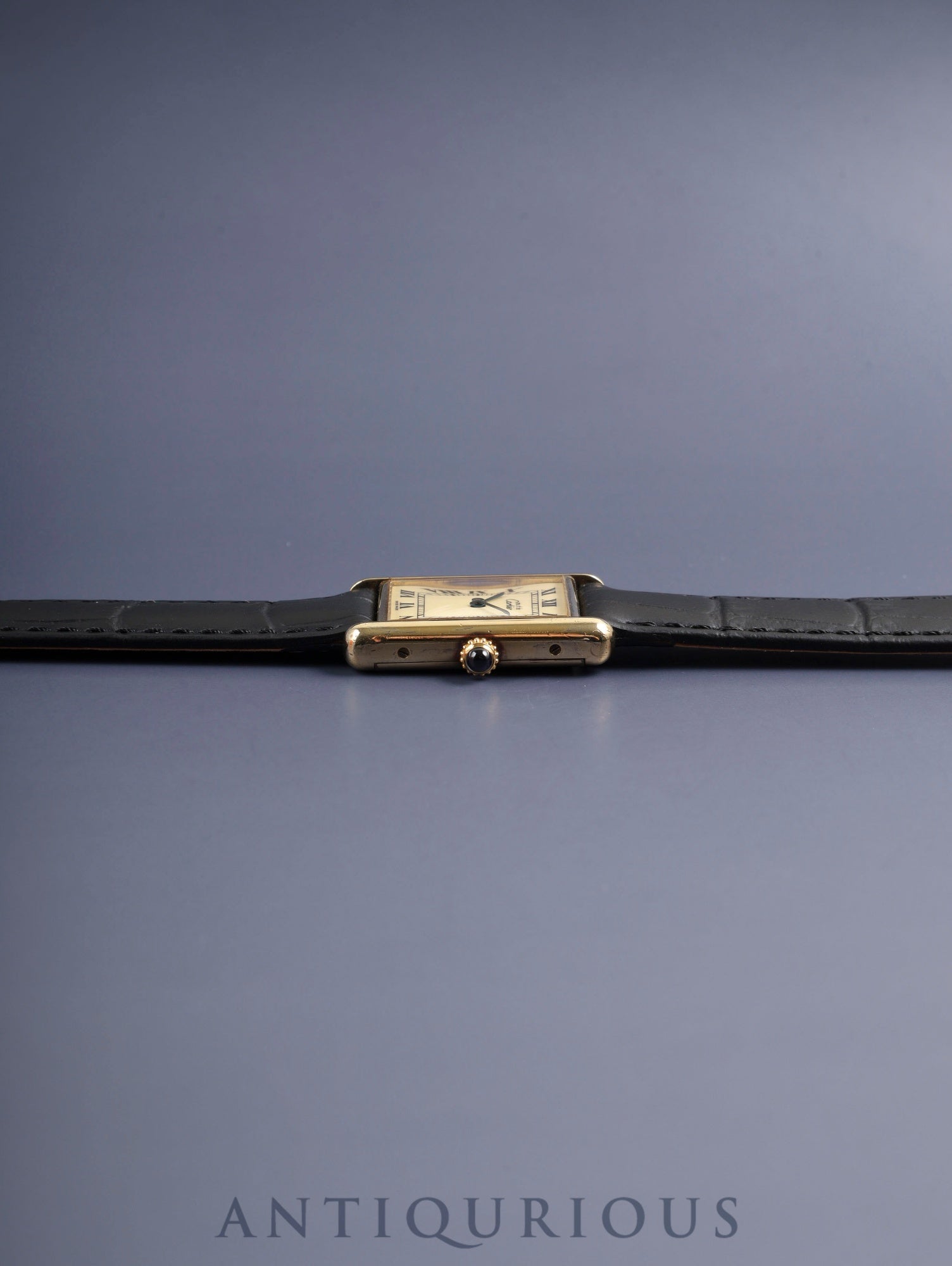 カルティエ マストタンク LM 手巻き Cal.78-1/ETA2512-1 SV925 革 純正尾錠(GP)アイボリーローマン文字盤 (SWISS MADE表記) オーバーホール済み