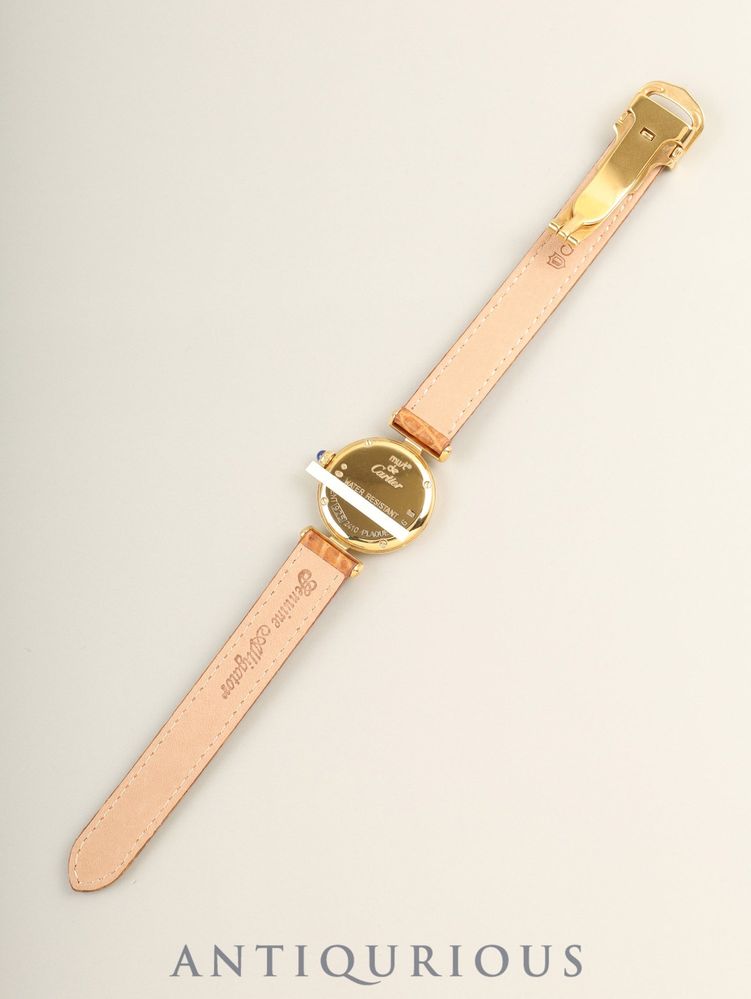 カルティエ マストコリゼ W1011554 / 2410 クォーツ Cal.157 SV925 革 純正Dバックル(GP) ホワイト文字盤 オーバーホール済み