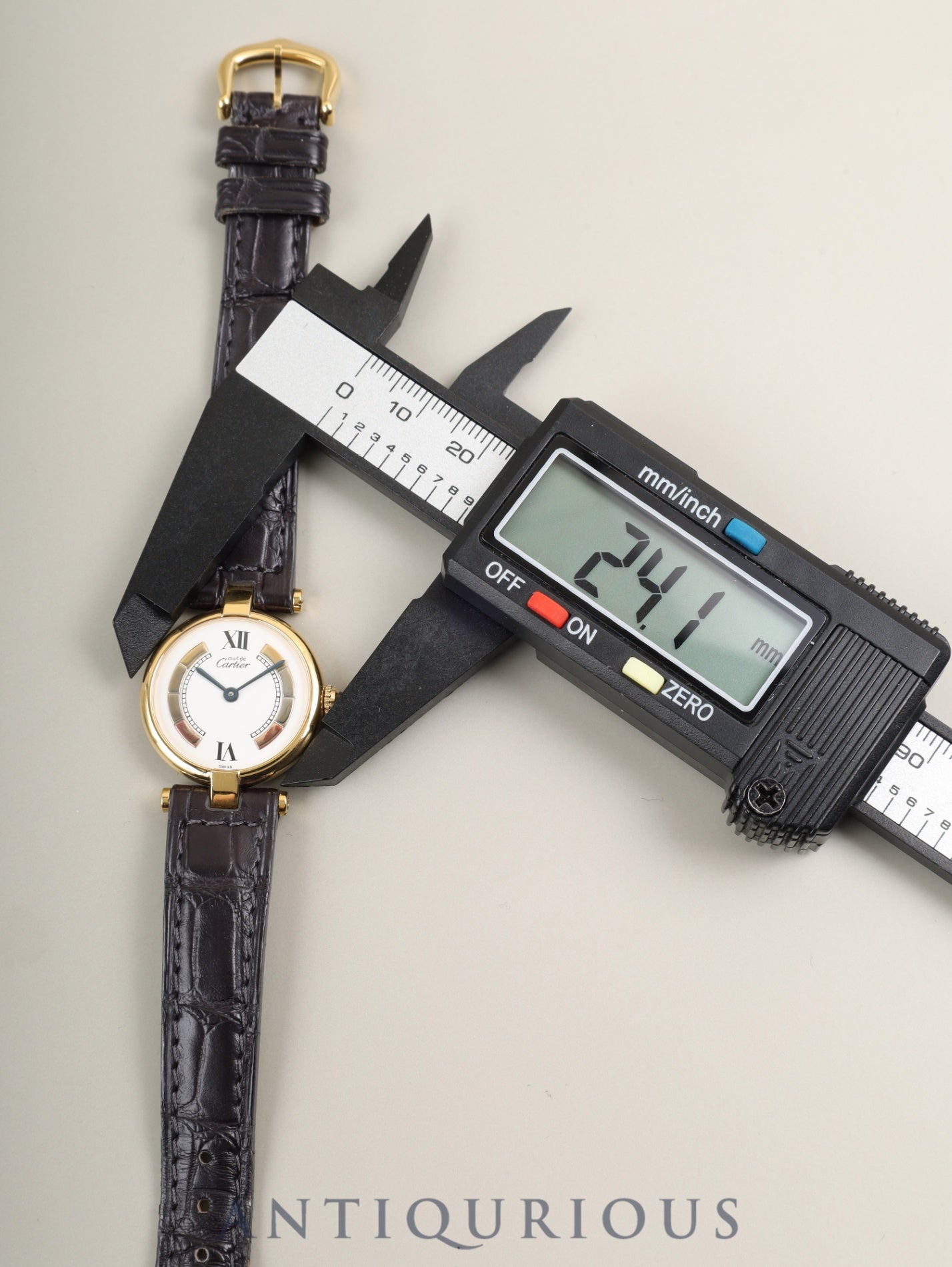 Cartier Must Vendome VLC SM W1006554 / 590004 Quartz Cal.690 SV925 Original leather strap Original pin buckle (GP) Side Trinity dial (SWISS marked) Overhauled
