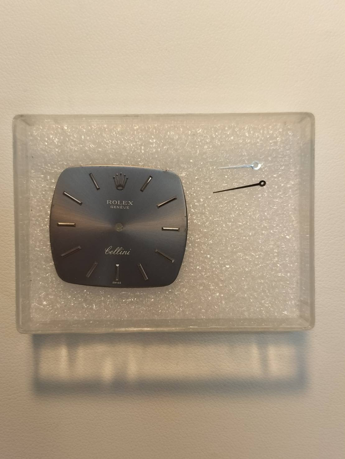 Rolex Cellini 3805 Manual winding Cal.1600 750WG Leather Genuine buckle (SS) Grey dial No. 27 (1969) Overhauled