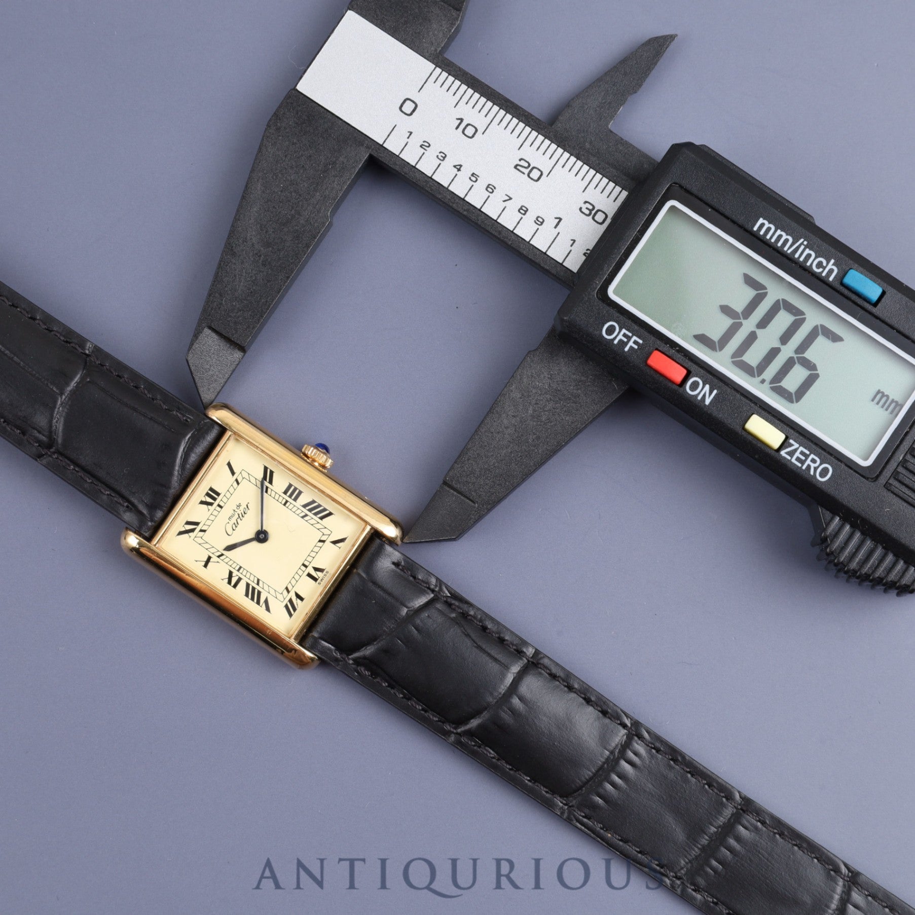 Cartier Must Tank LM Manual winding Cal.78-1 SV925 Genuine leather strap Genuine D buckle (GP) Ivory Roman dial Circa 1976-Early 1980s Overhauled