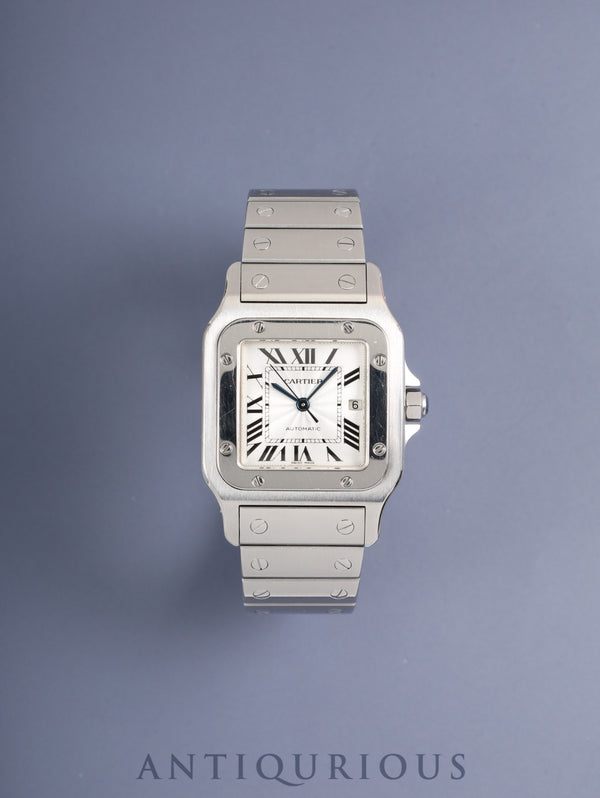 カルティエ サントス ガルベ LM W20055D6 / 2319 自動巻き Cal.120 SS SS シルバーギョーシェ文字盤 オーバーホール済み