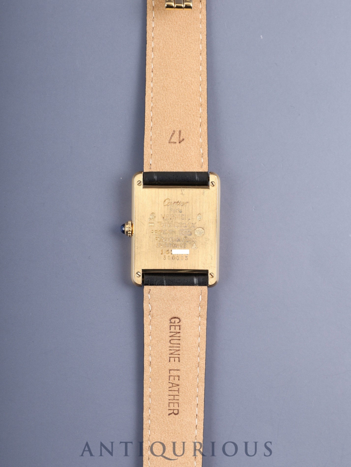 カルティエ マストタンク LM 590005 クォーツ Cal.90 SV925 革 純正Dバックル(GP)オパラン文字盤(SWISS表記)オーバーホール済み