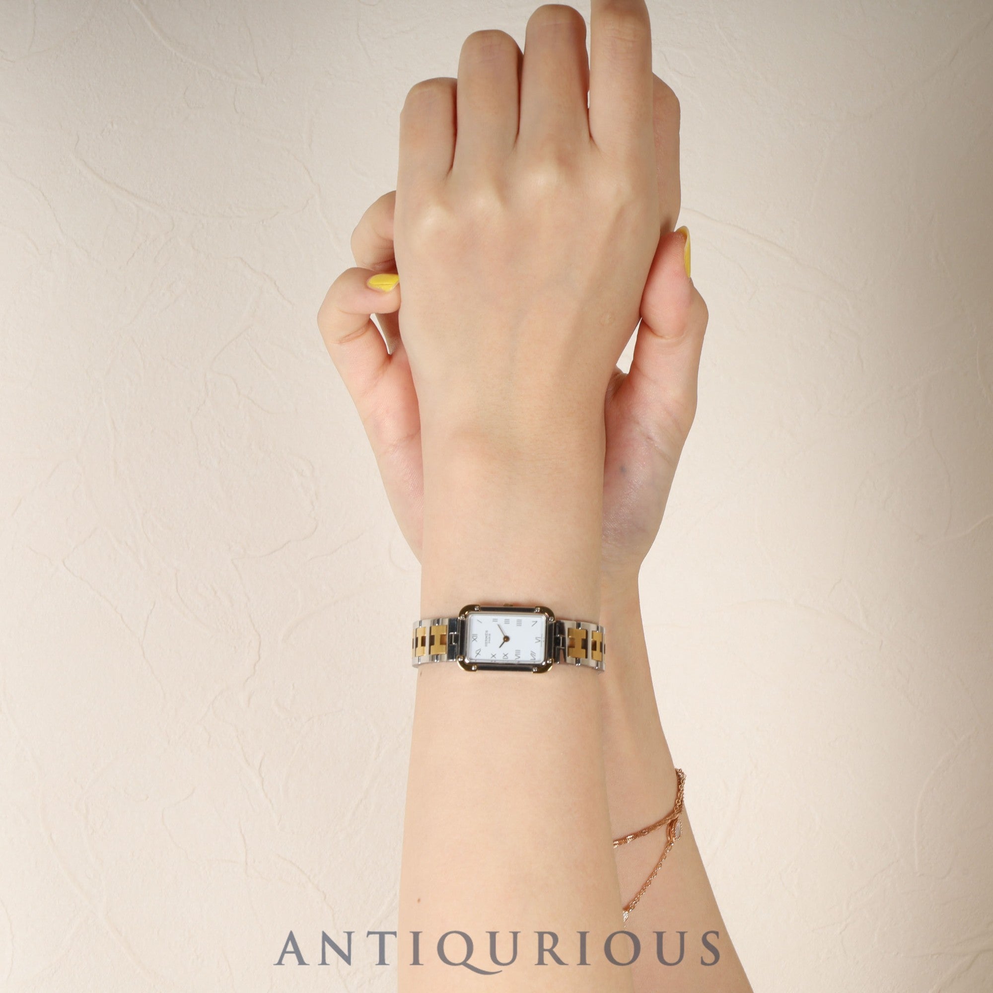 Hermès Cloajour 75.03 Quartz Cal.976 001 SS/GP SS/GP White Dial Overhauled