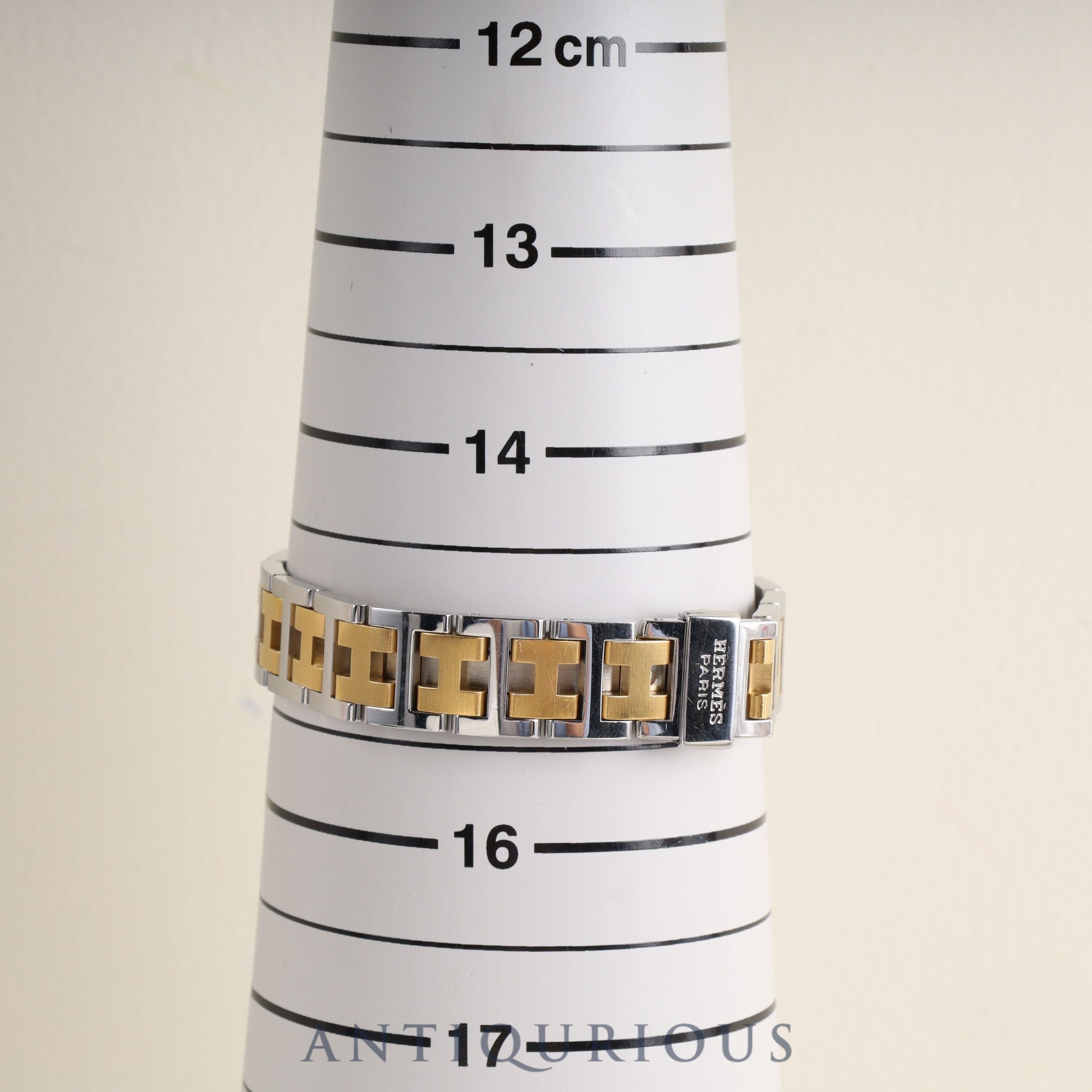 エルメス ラリー RA1.220 クォーツ Cal.976.001 SS/GP SS/GP ホワイト文字盤 オーバーホール済み