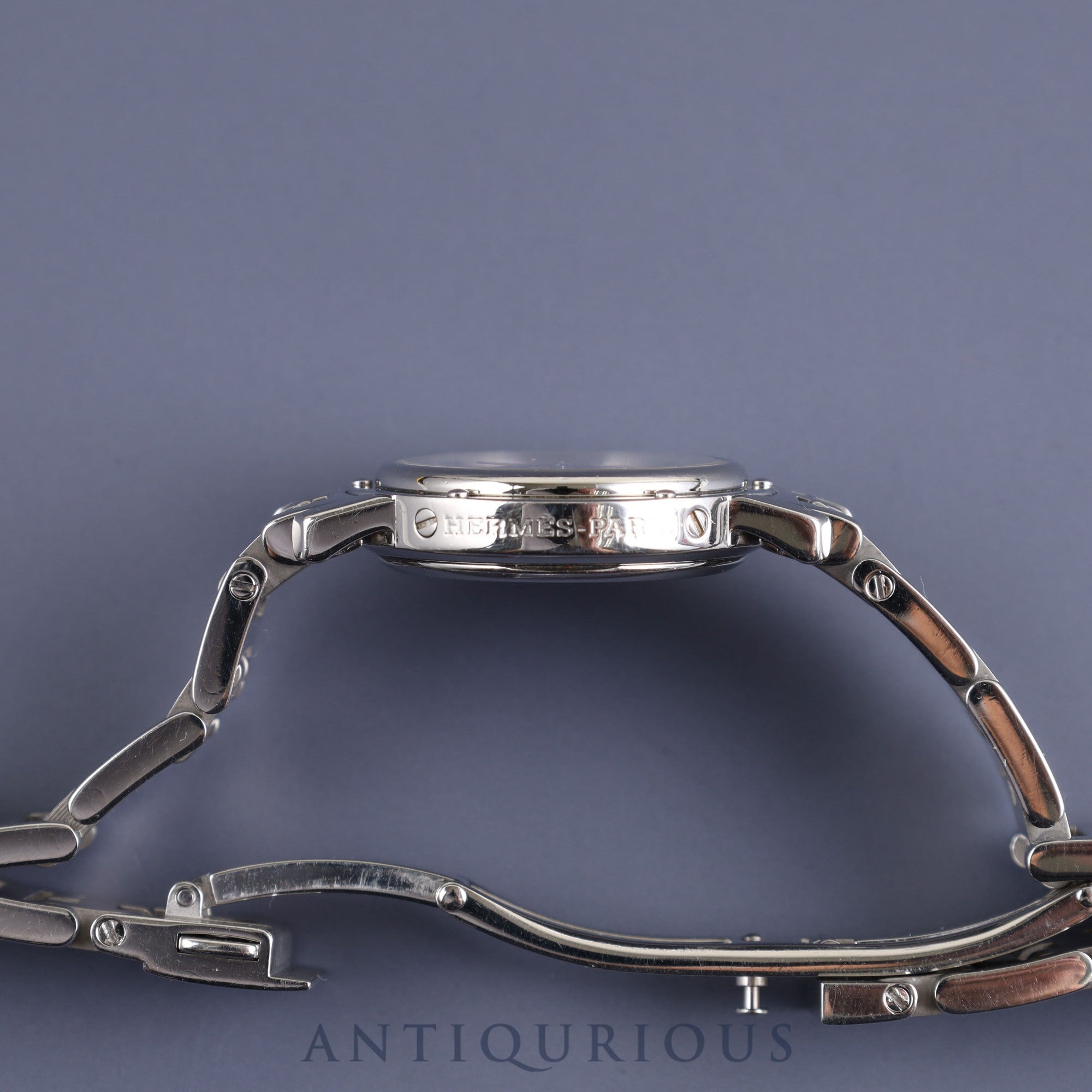 エルメス クリッパー CL4.210 クォーツ SS SS ピンク文字盤 23.8mm オーバーホール済み