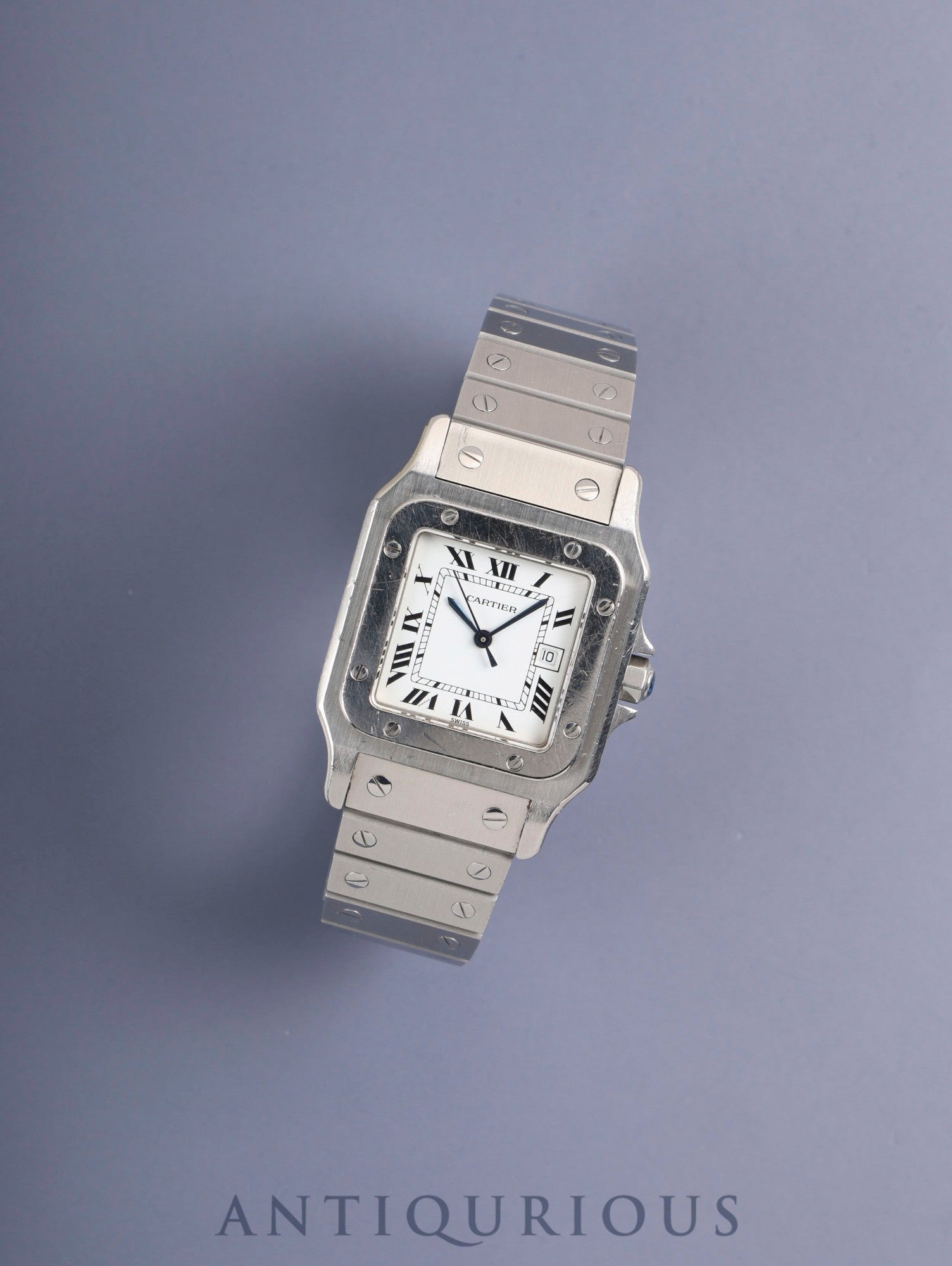 カルティエ サントス ガルベ LM 2960 自動巻き Cal.ETA2671 SS SS ホワイトローマン文字盤 箱 冊子 オーバーホール済み