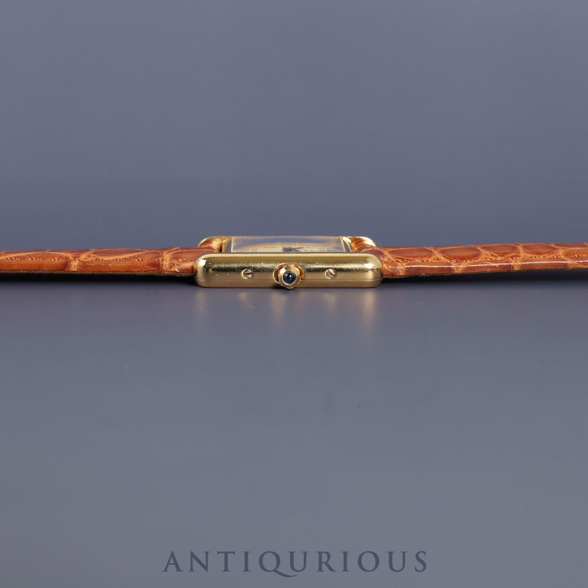 カルティエ マストタンク SM 3 66001 クォーツ Cal.157 925 革 純正尾錠(GP)アイボリーローマン文字盤 オーバーホール済み 新品仕上げ済み