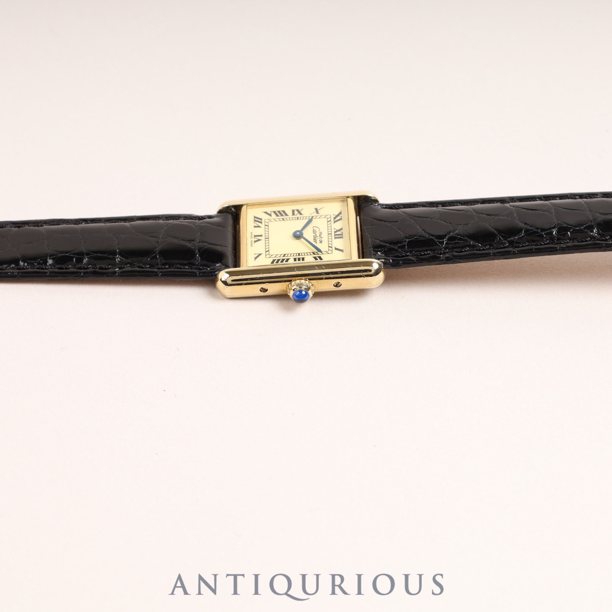 カルティエ マストタンク SM QZ アイボリーローマン文字盤 フルメンテナンス済み