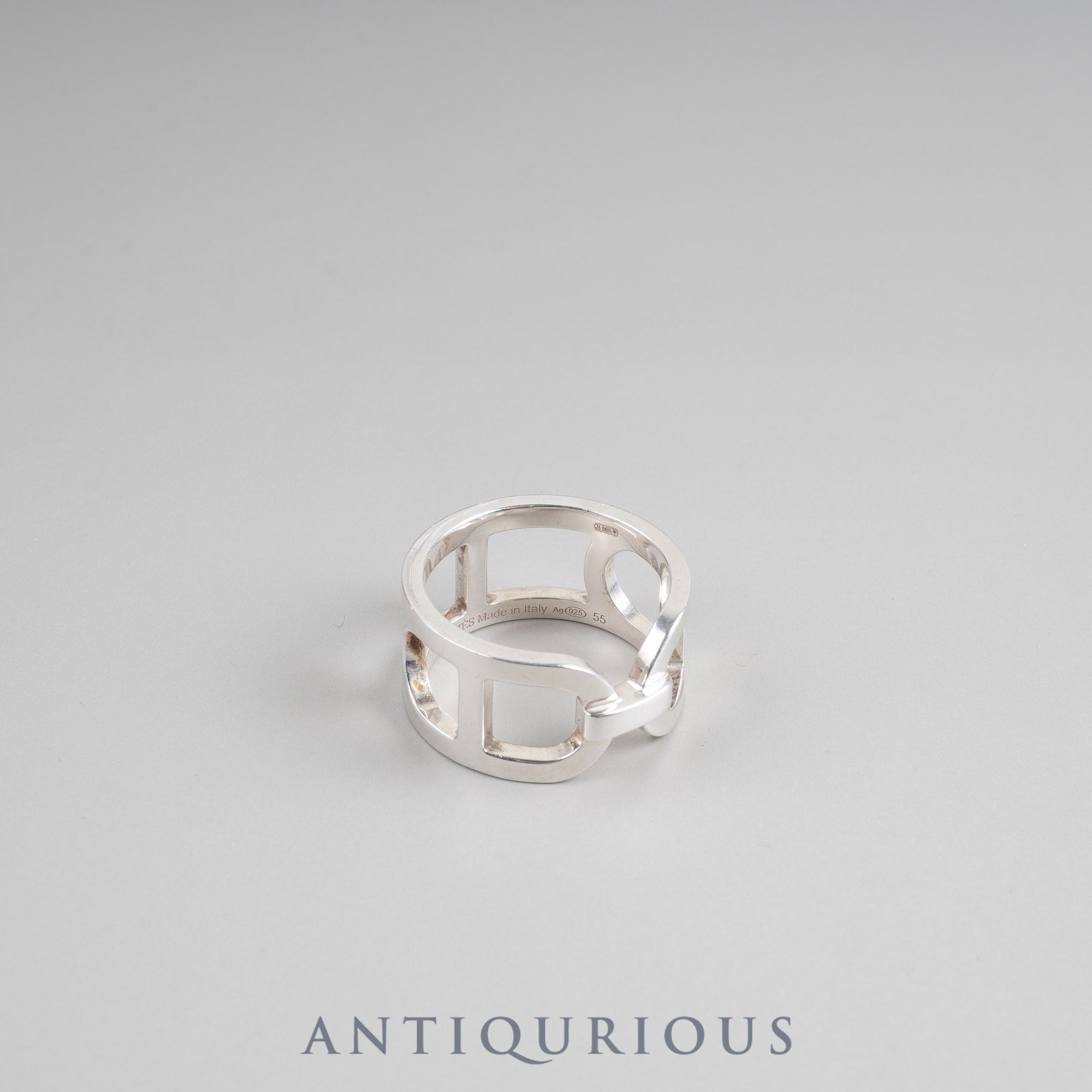 Hermes Ring Ever Chaine d'Ancre SV925 #55 Box 21 Years