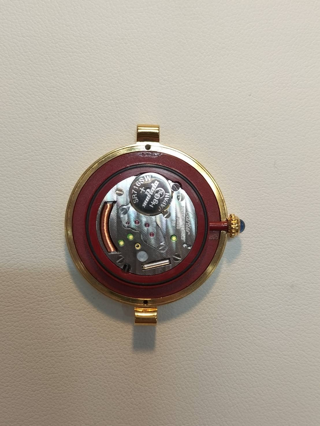 Cartier Must Vendome VLC LM 590003 Quartz Cal.90 SV925 Leather Genuine D-Buckle (GP) Black Roman Dial (SWISS marking) Overhauled