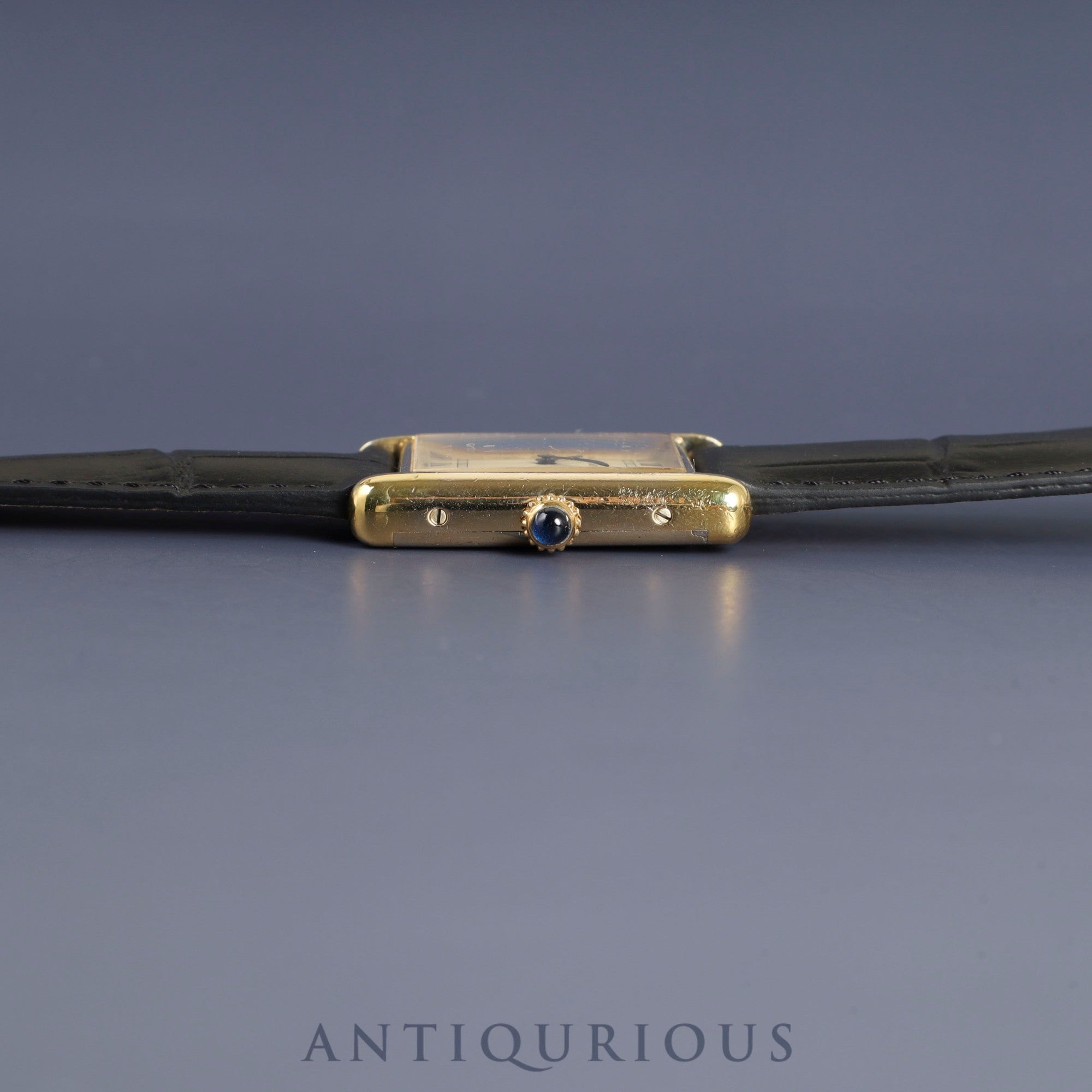 カルティエ マストタンク LM 手巻き Cal.78-1 SV925 革 純正Dバックル(GP)アイボリーローマン文字盤 オーバーホール済み