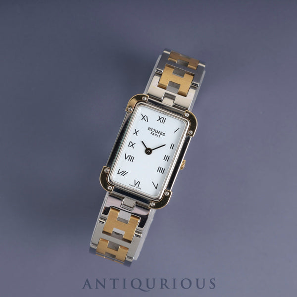 Hermes Cloajour CR1.220 Quartz Cal.976.001 SS/GP SS/GP White Dial Overhauled