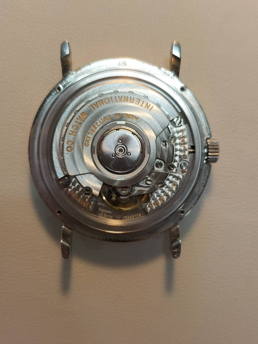 IWC Portofino IW351320 Automatic Caliber 30120 Stainless Steel Watch with Genuine Leather Strap and Genuine Stainless Steel Buckle, White Dial, Booklet, Cloth, Overhauled