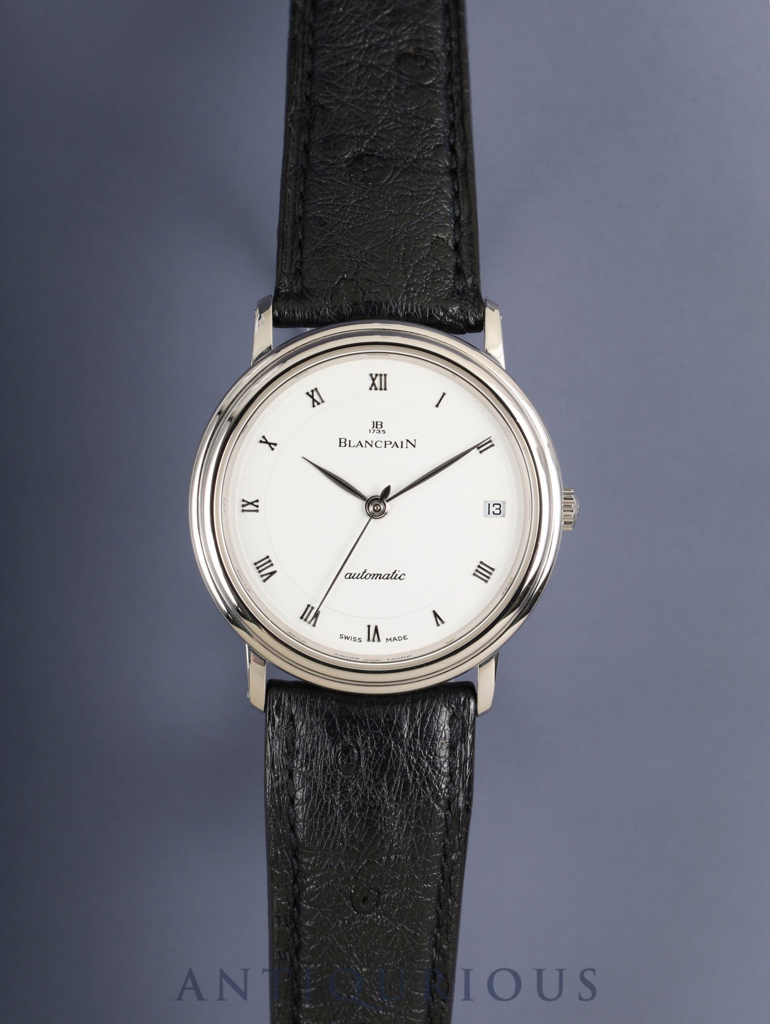 ブランパン ヴィルレ ウルトラスリム 自動巻き Cal.1195 SS 純正革ベルト 純正ピンバックル(SS)ホワイトローマン文字盤 オーバーホール済み