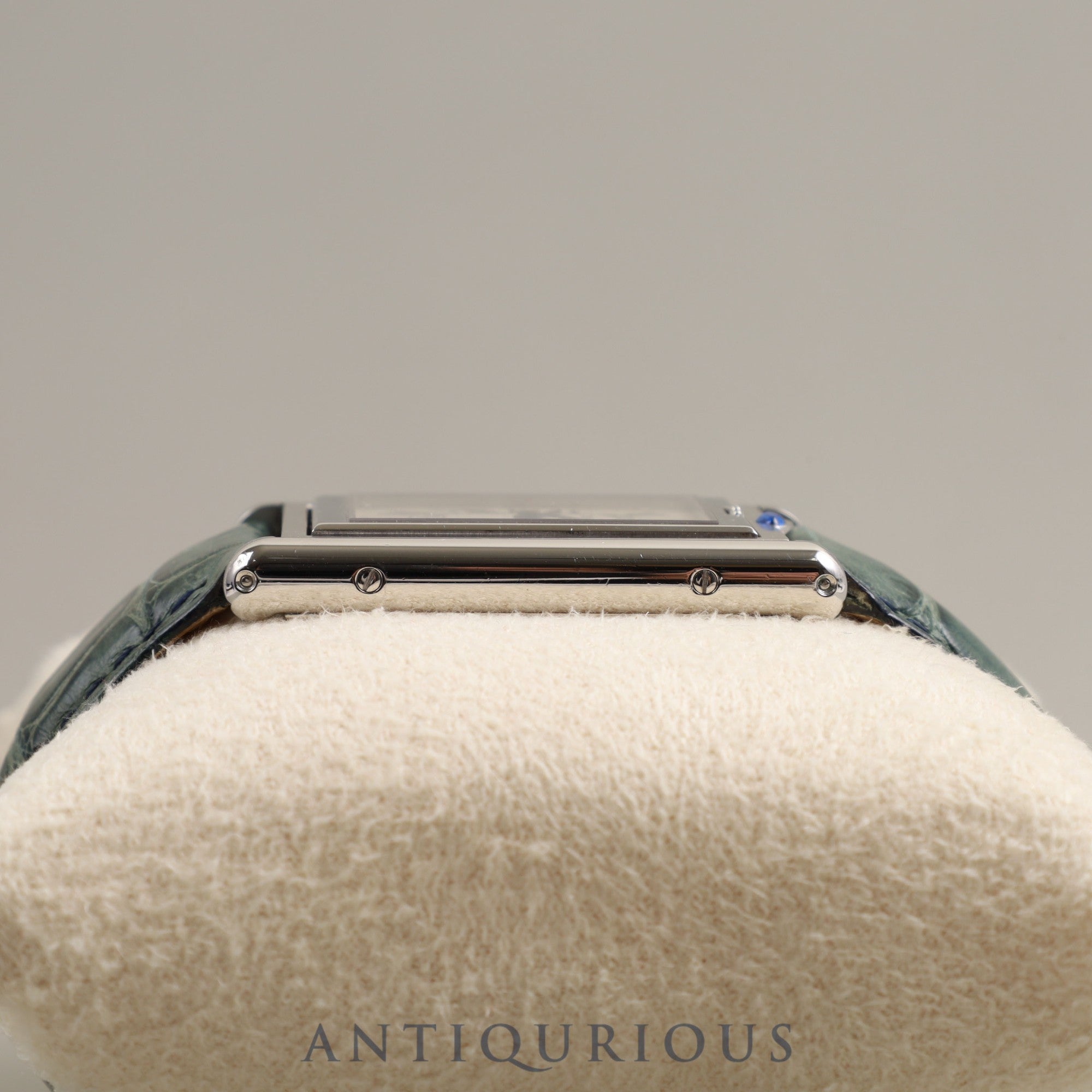 Cartier Tank Basculant LM / 2522 Quartz SS Leather Genuine Buckle (SS) Silver Dial Box Warranty Card Complete Cartier Boutique Service