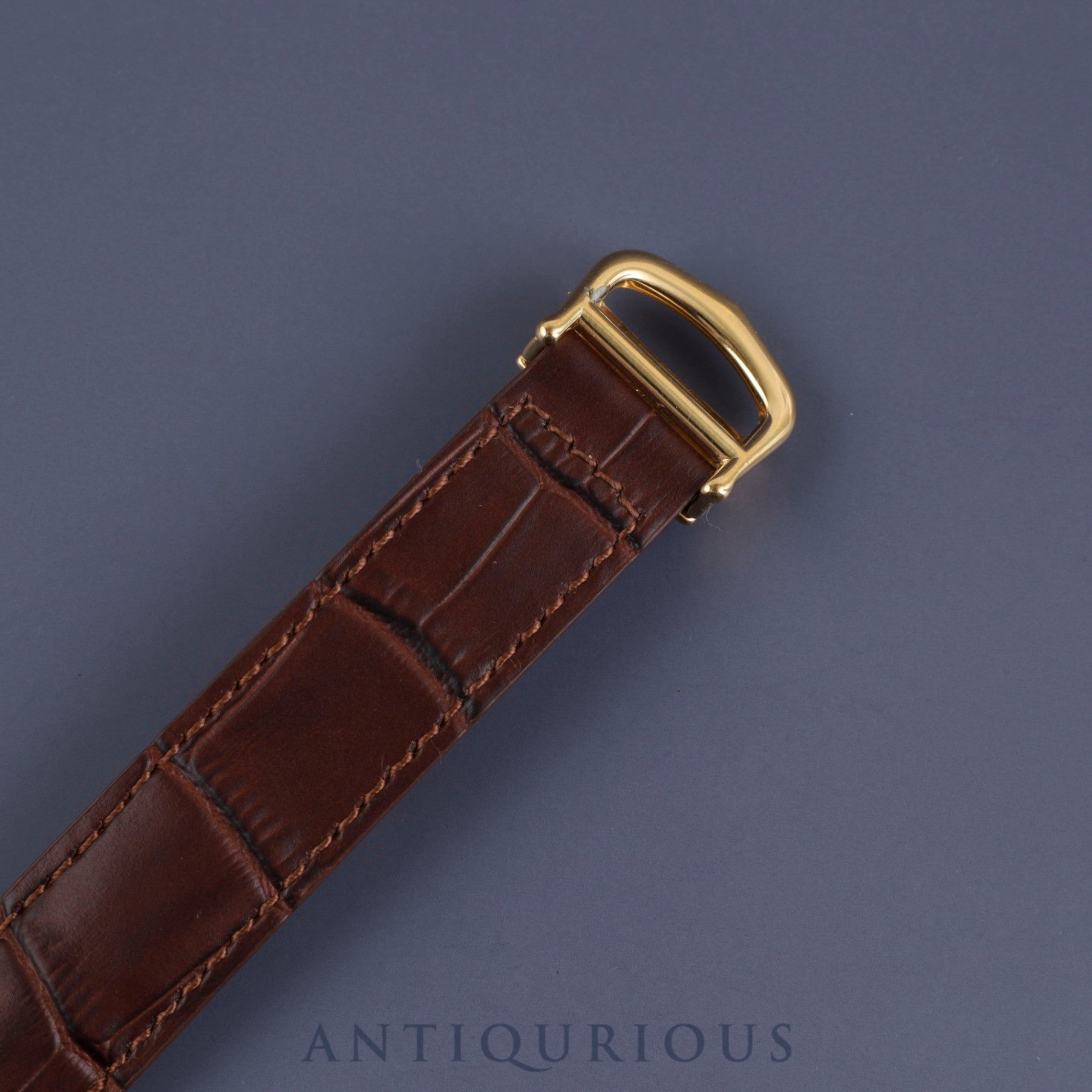 Cartier Must Tank LM 1615 Quartz Cal.90 SV925 Leather Genuine D Buckle (GP) Ivory Roman Dial Overhauled